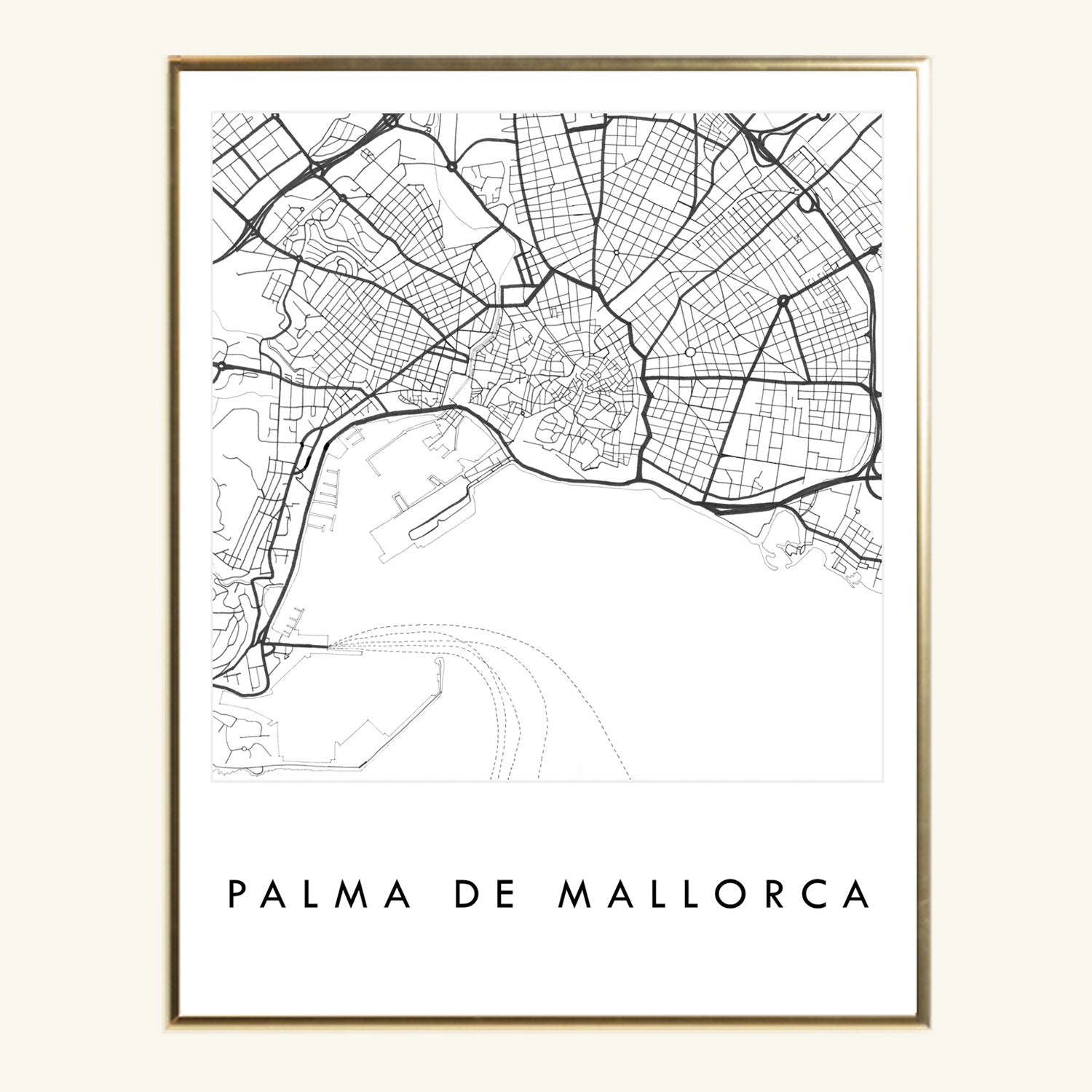 PALMA de MALLORCA City Lines Map: PRINT