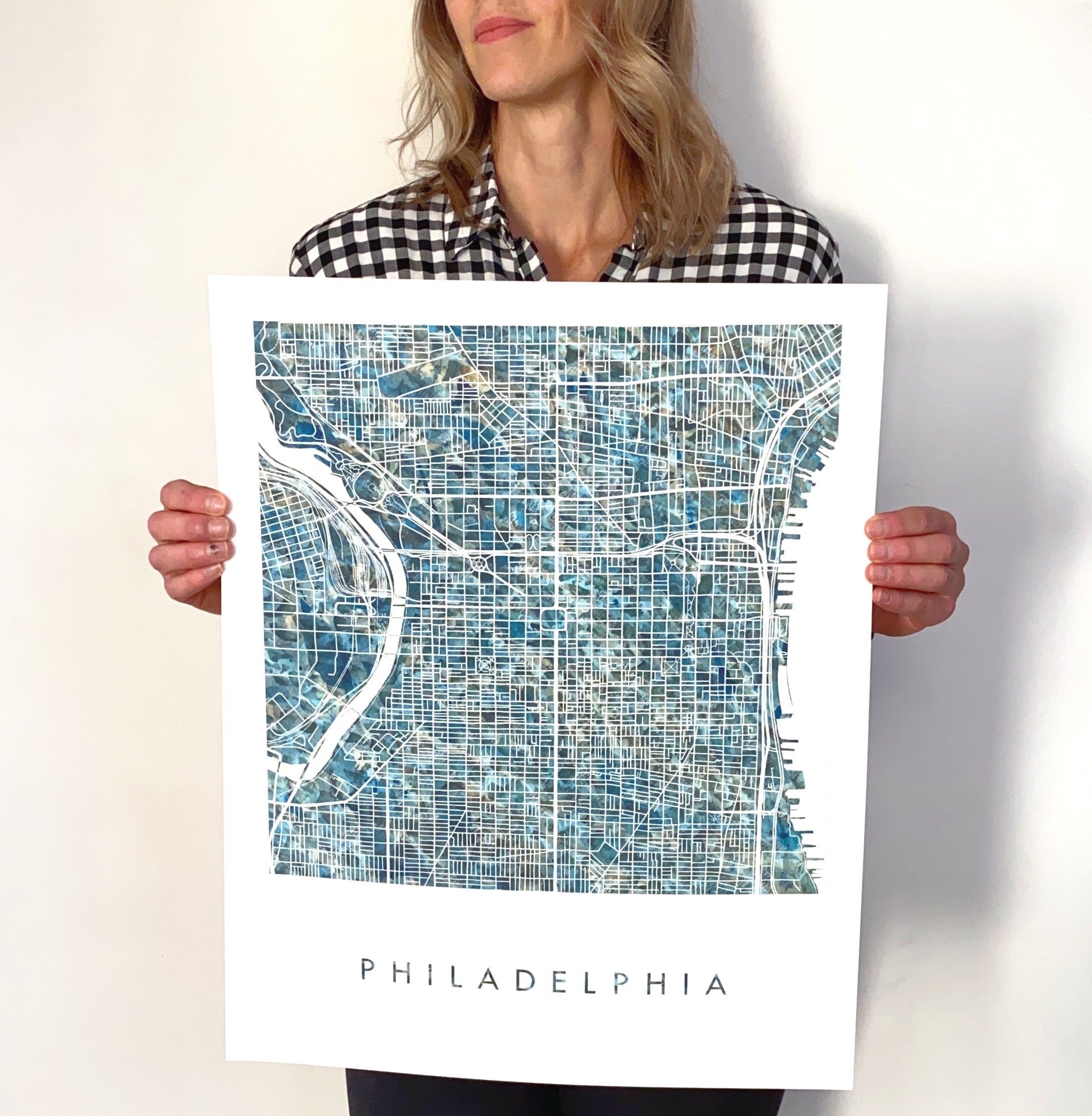 PHILADELPHIA Urban Fabrics City Map: PRINT