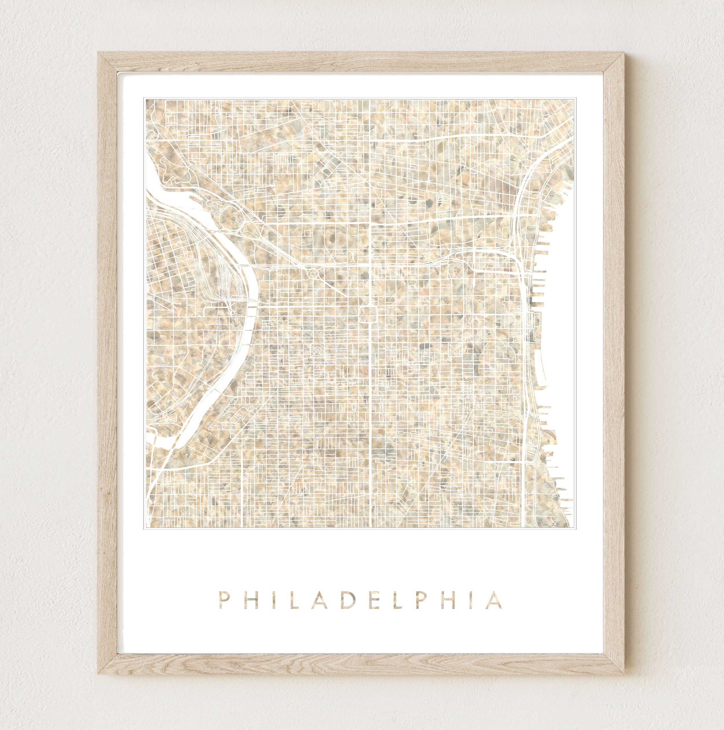 PHILADELPHIA Urban Fabrics City Map: PRINT