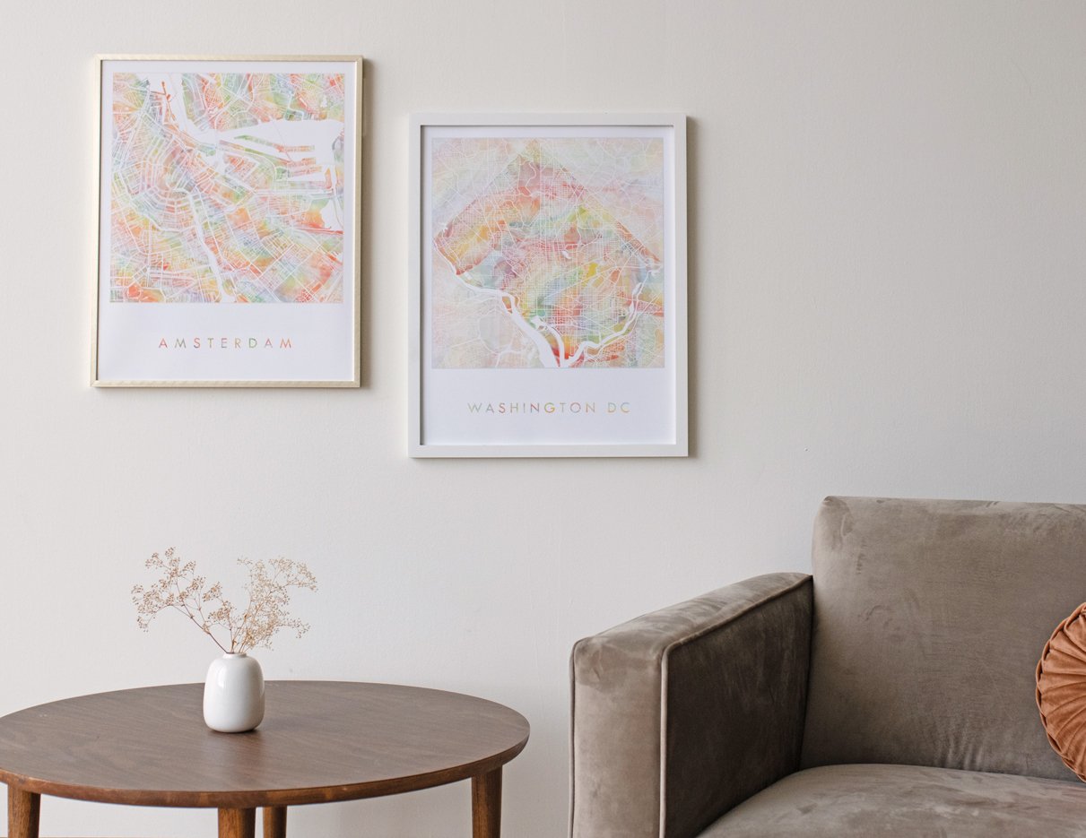 WILLIAMSBURG Brooklyn Pride Rainbow Watercolor Map: PRINT