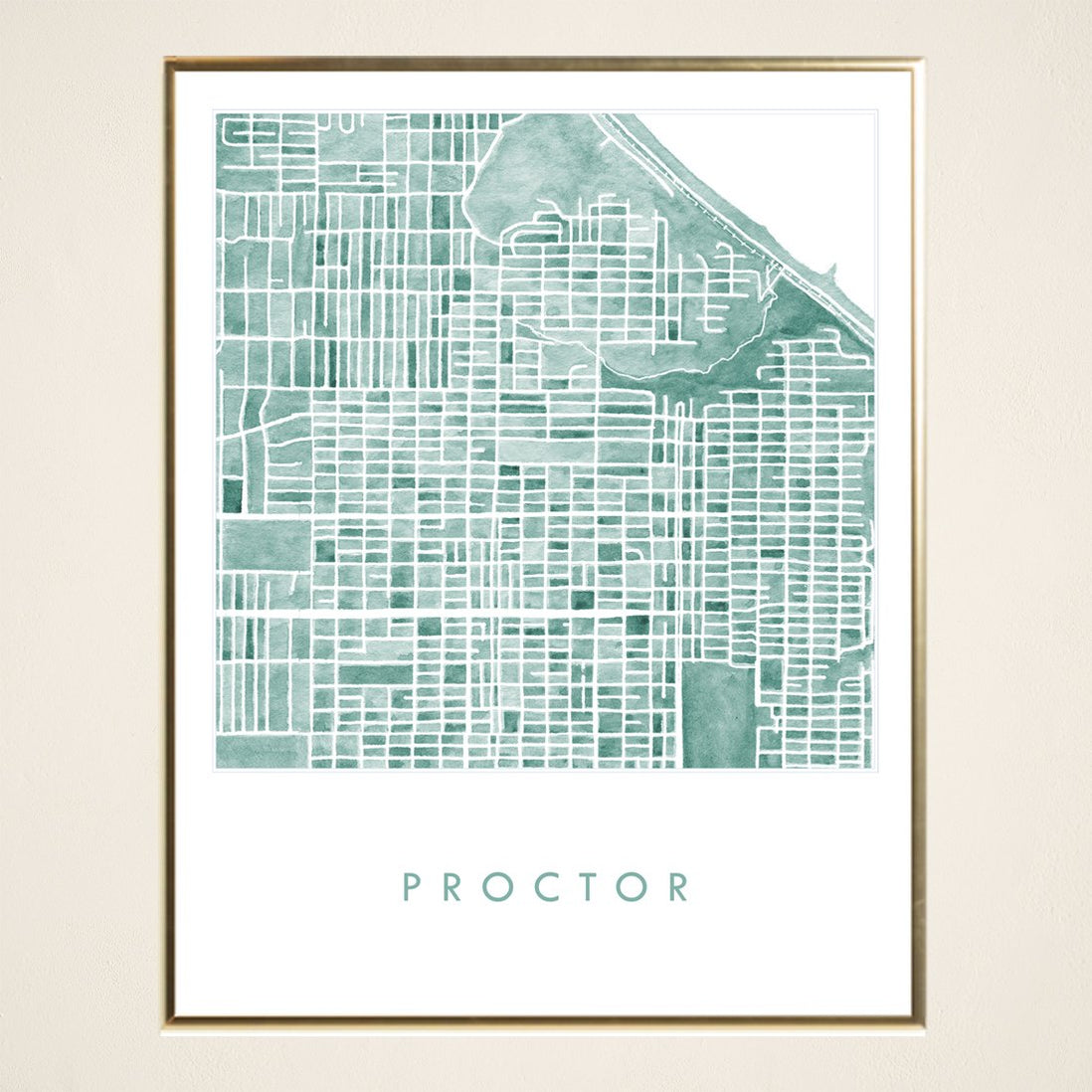 Watercolor City Blocks Maps — Turn-of-the-Centuries