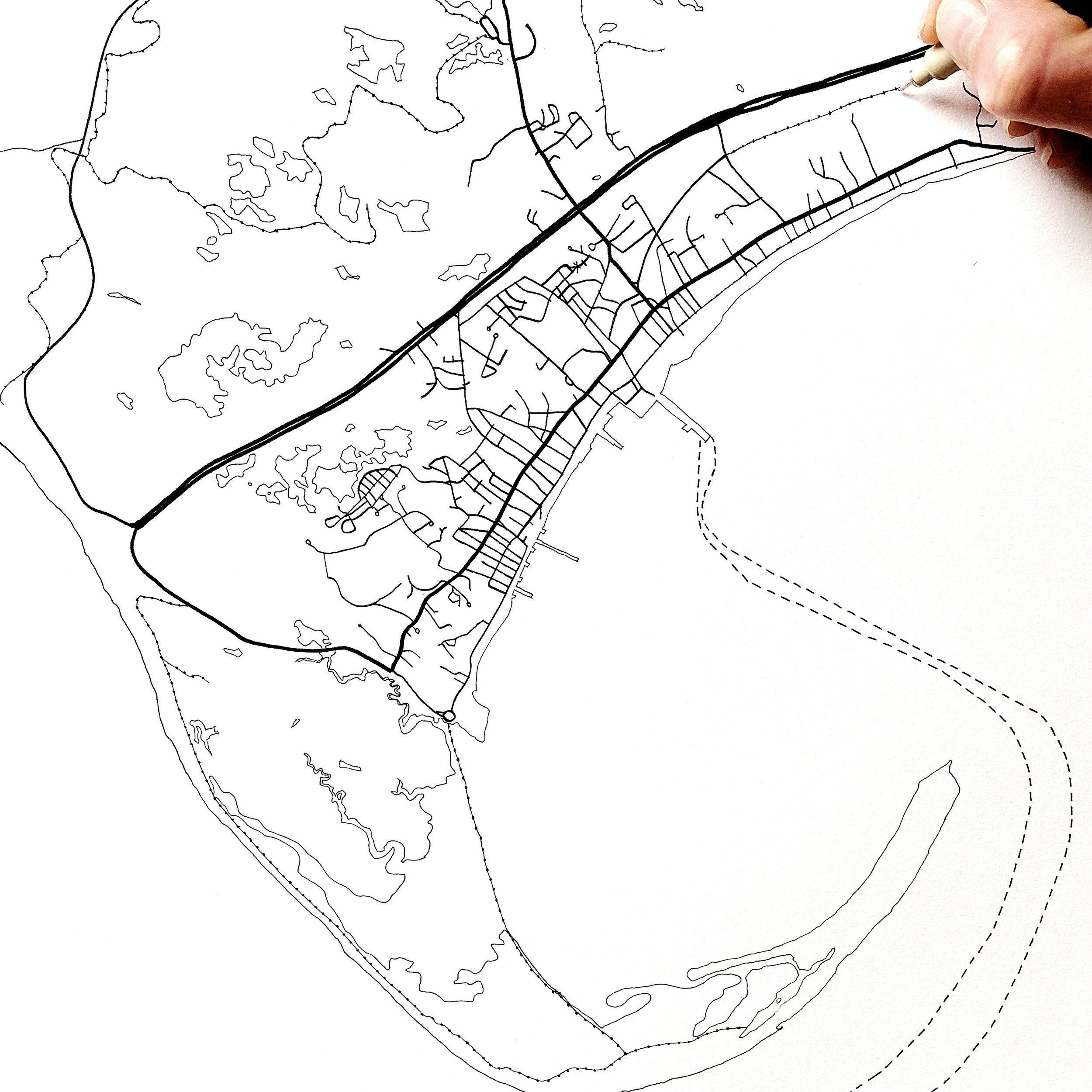 PROVINCETOWN Cape Cod: City Lines Street: PRINT