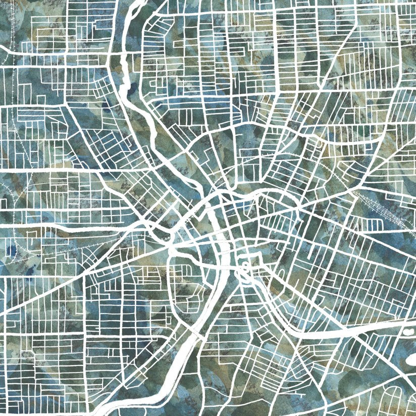 ROCHESTER Urban Fabrics City Map: PRINT