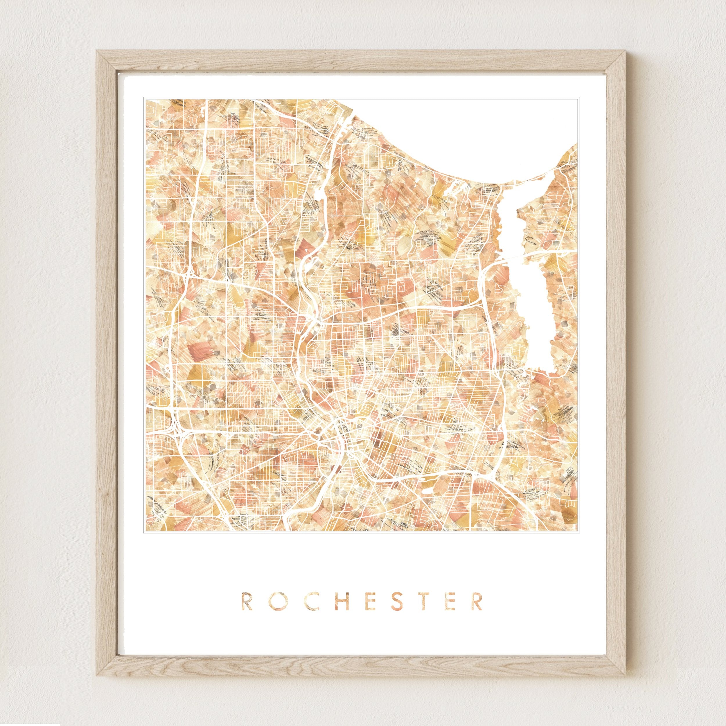 ROCHESTER Urban Fabrics City Map: PRINT