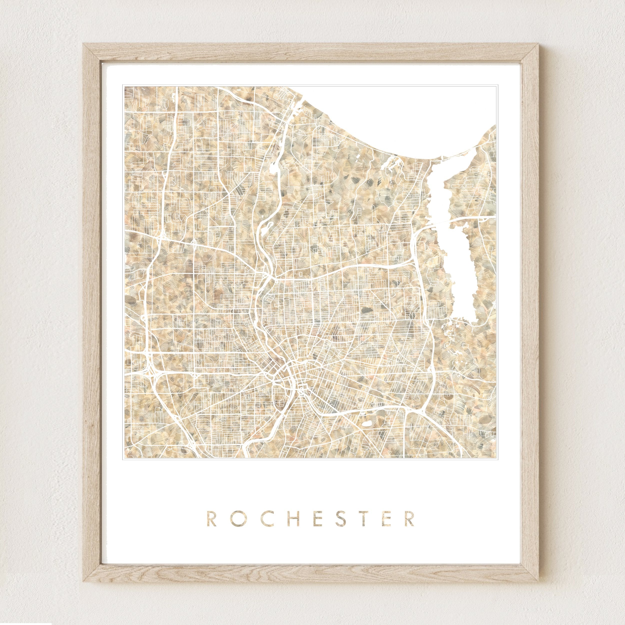 ROCHESTER Urban Fabrics City Map: PRINT