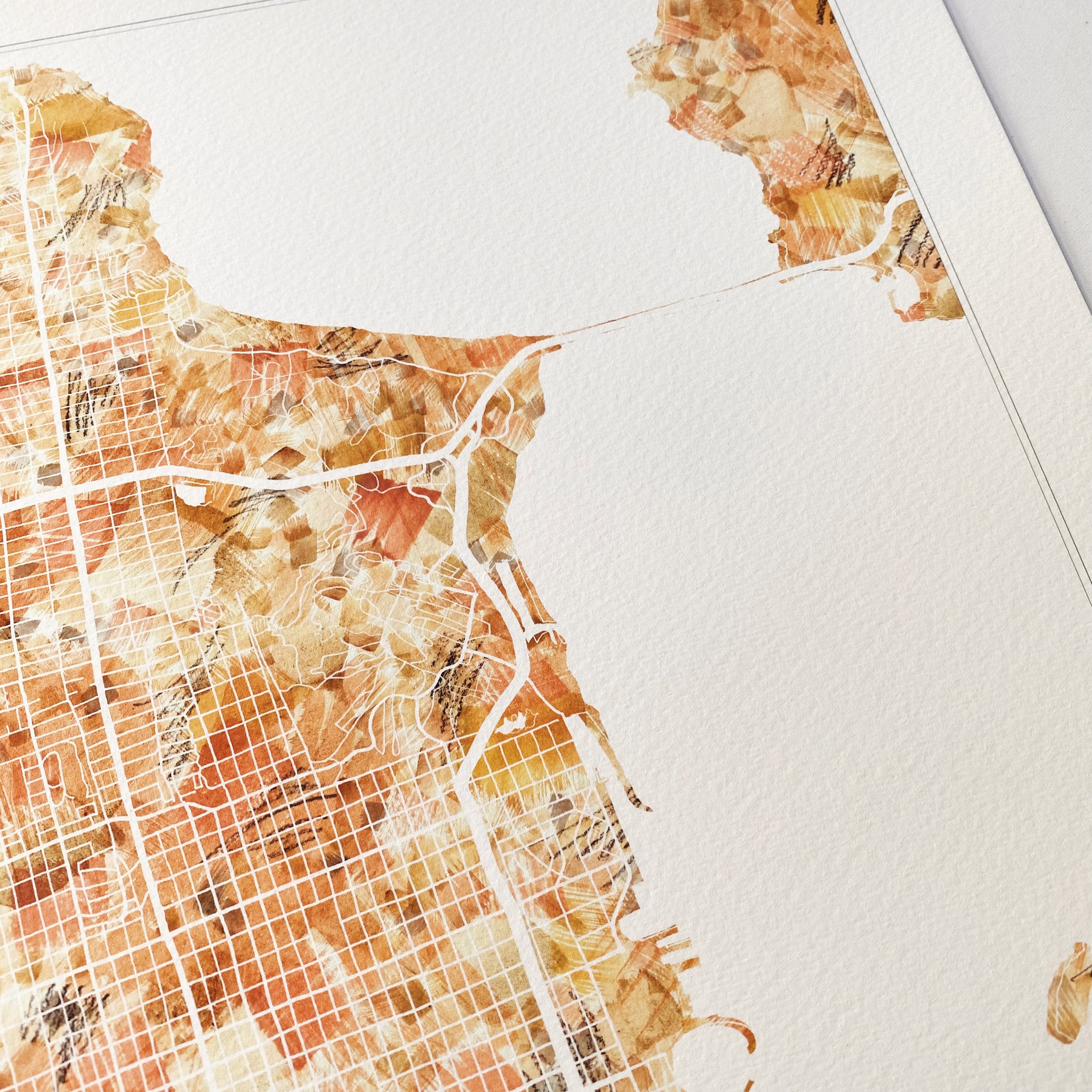 SAN FRANCISCO Urban Fabrics City Map: PRINT