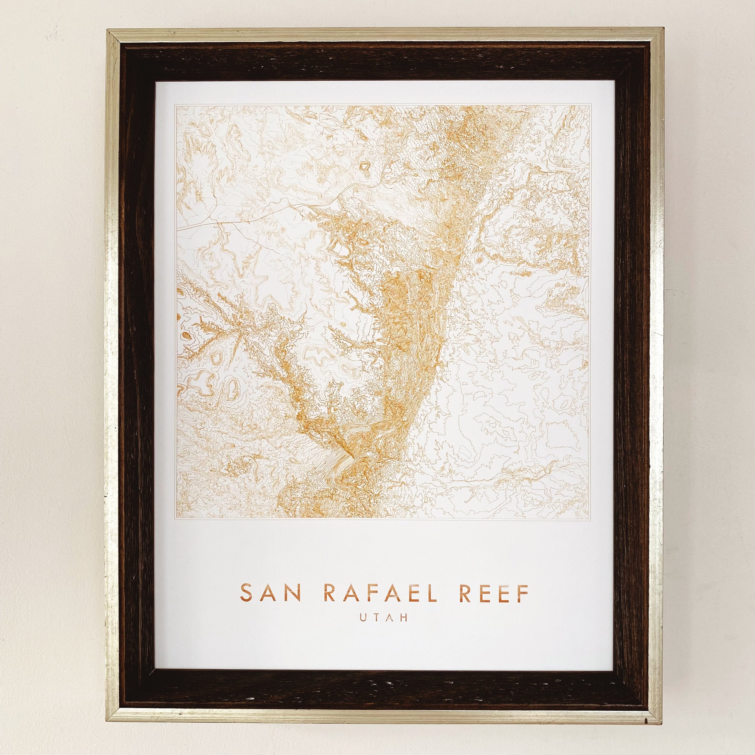 San Rafael Reef UTAH Topographical Map Drawing: PRINT