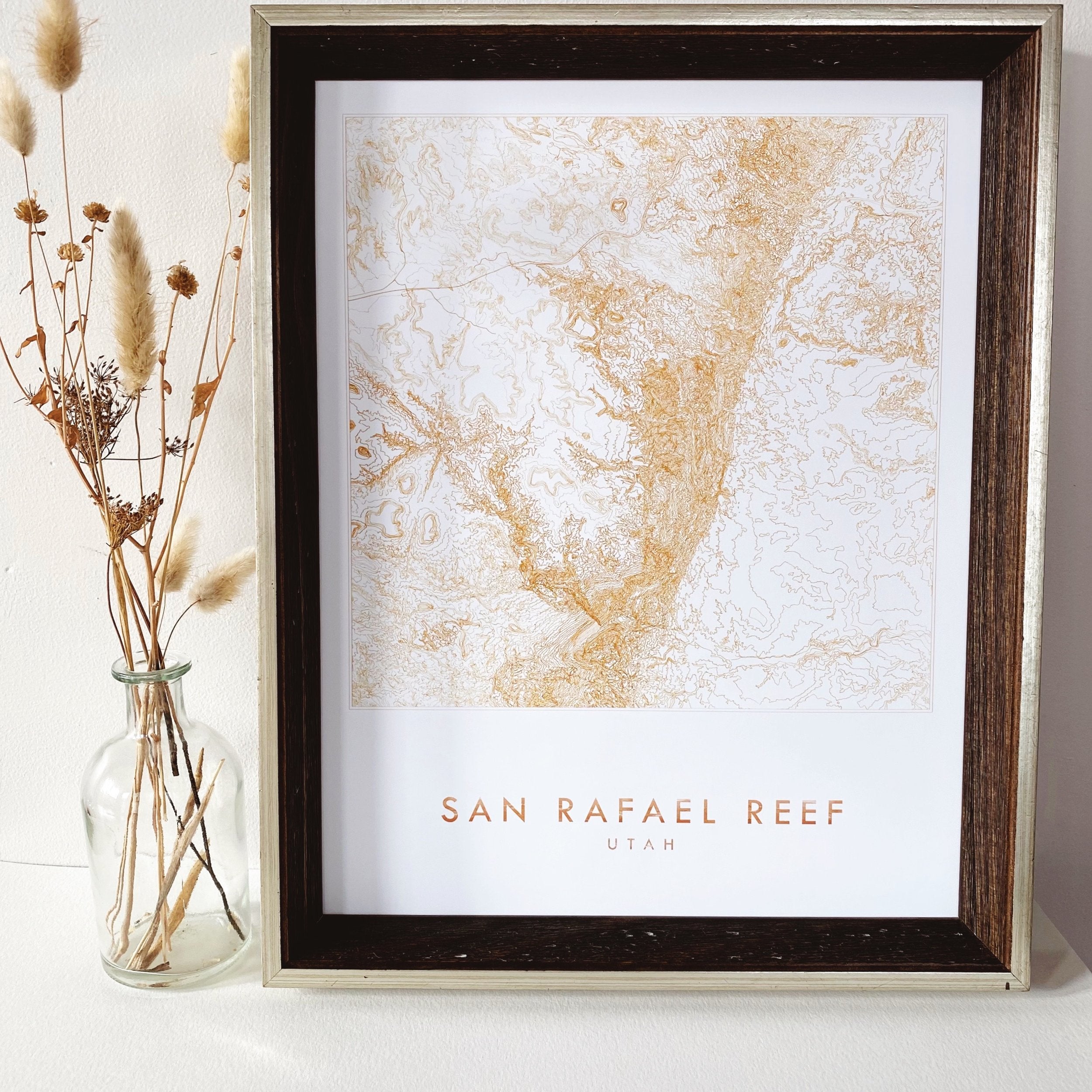 San Rafael Reef UTAH Topographical Map Drawing: PRINT