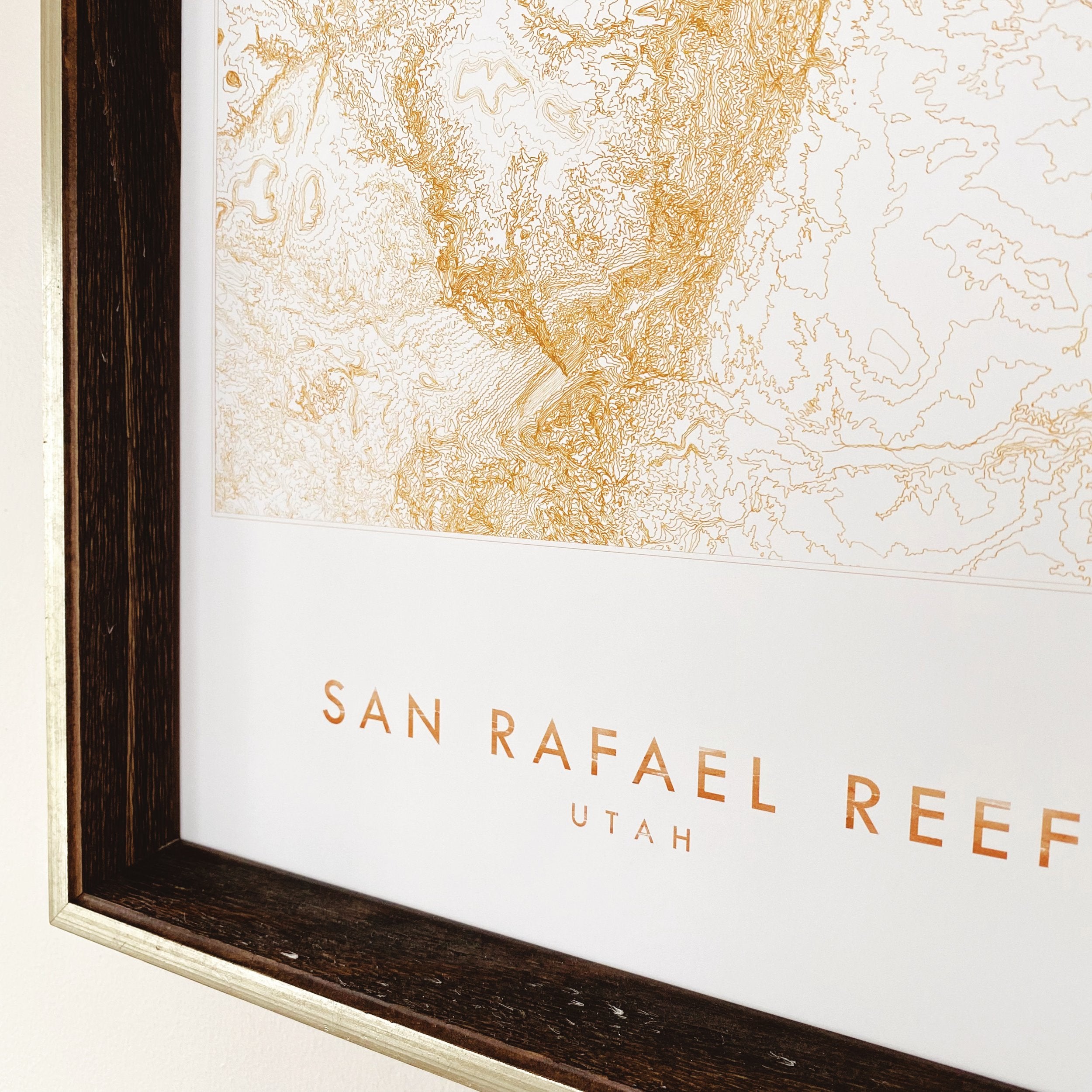 San Rafael Reef UTAH Topographical Map Drawing: PRINT