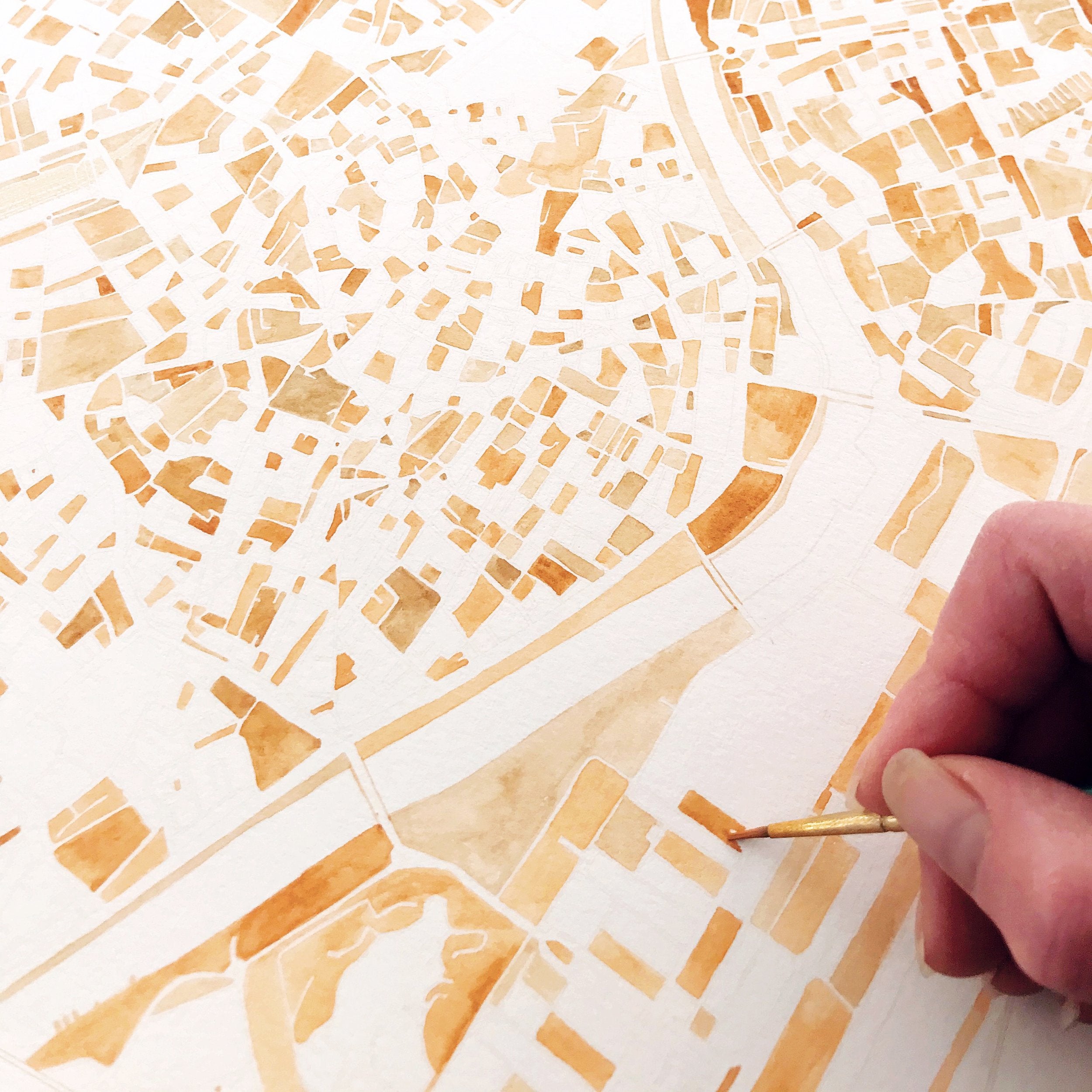SEVILLE Watercolor Map + Sketch: PRINT