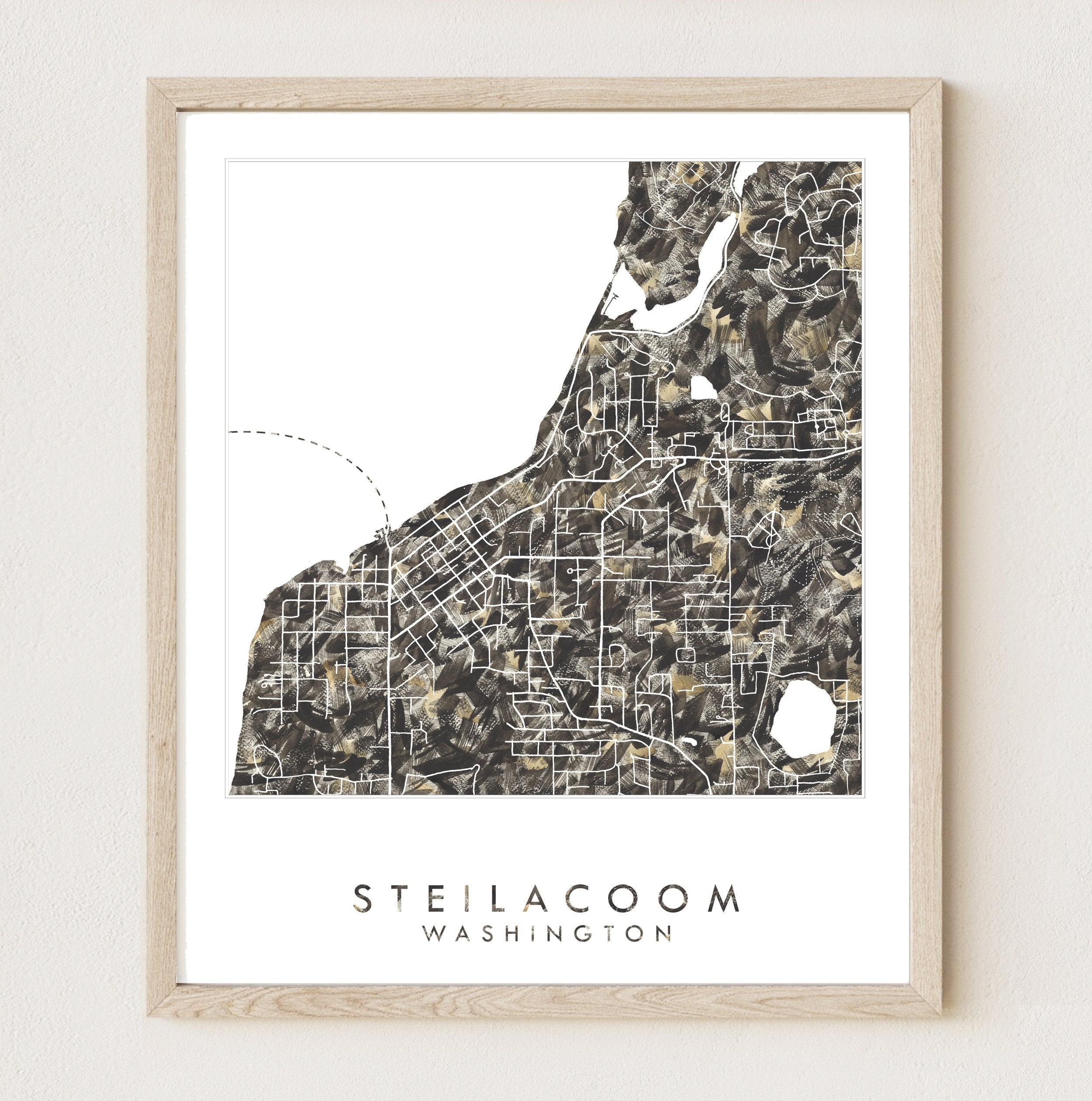 STEILACOOM Urban Fabrics City Map: PRINT