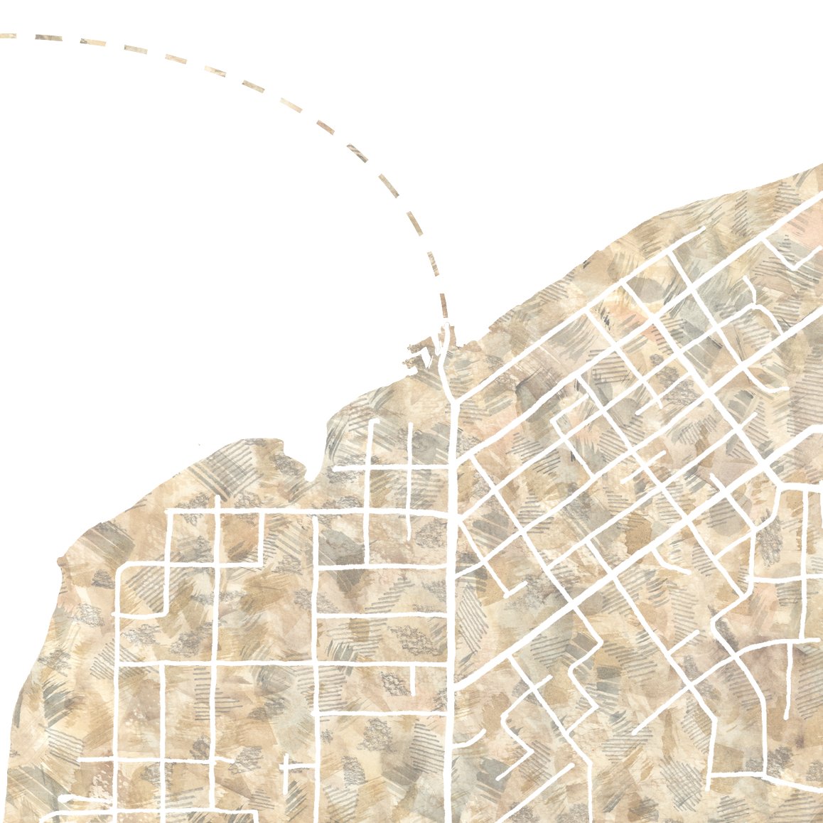 STEILACOOM Urban Fabrics City Map: PRINT