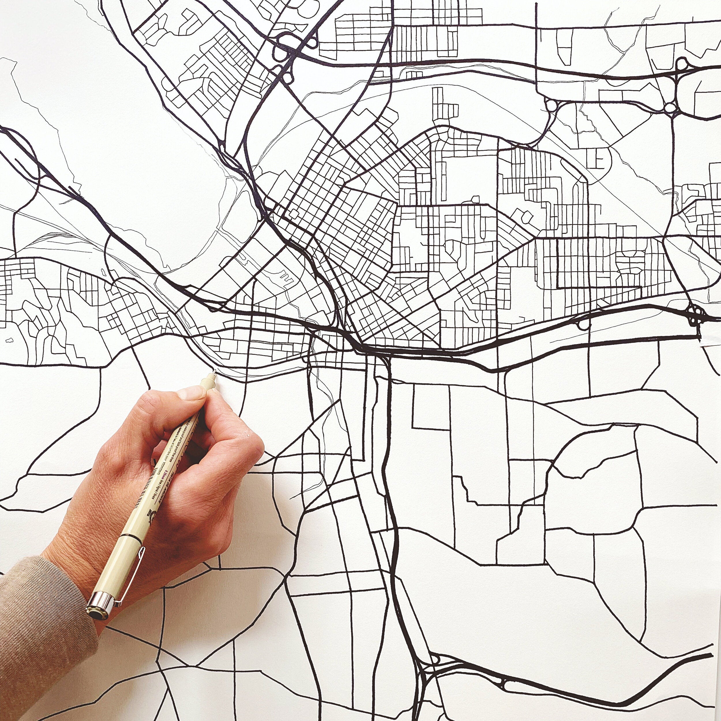 SYRACUSE Watercolor City Blocks Map: PRINT