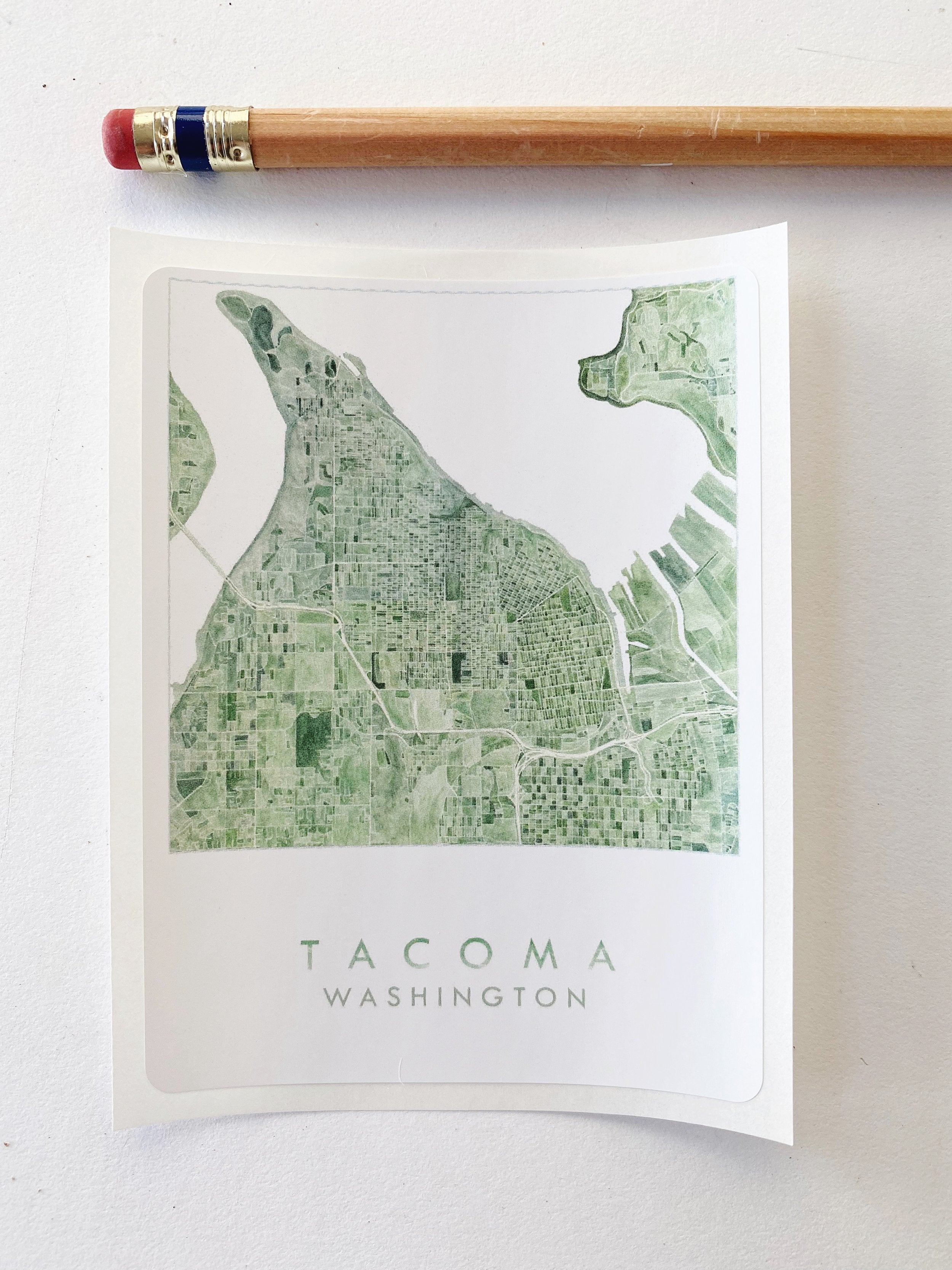TACOMA Washington Map Sticker
