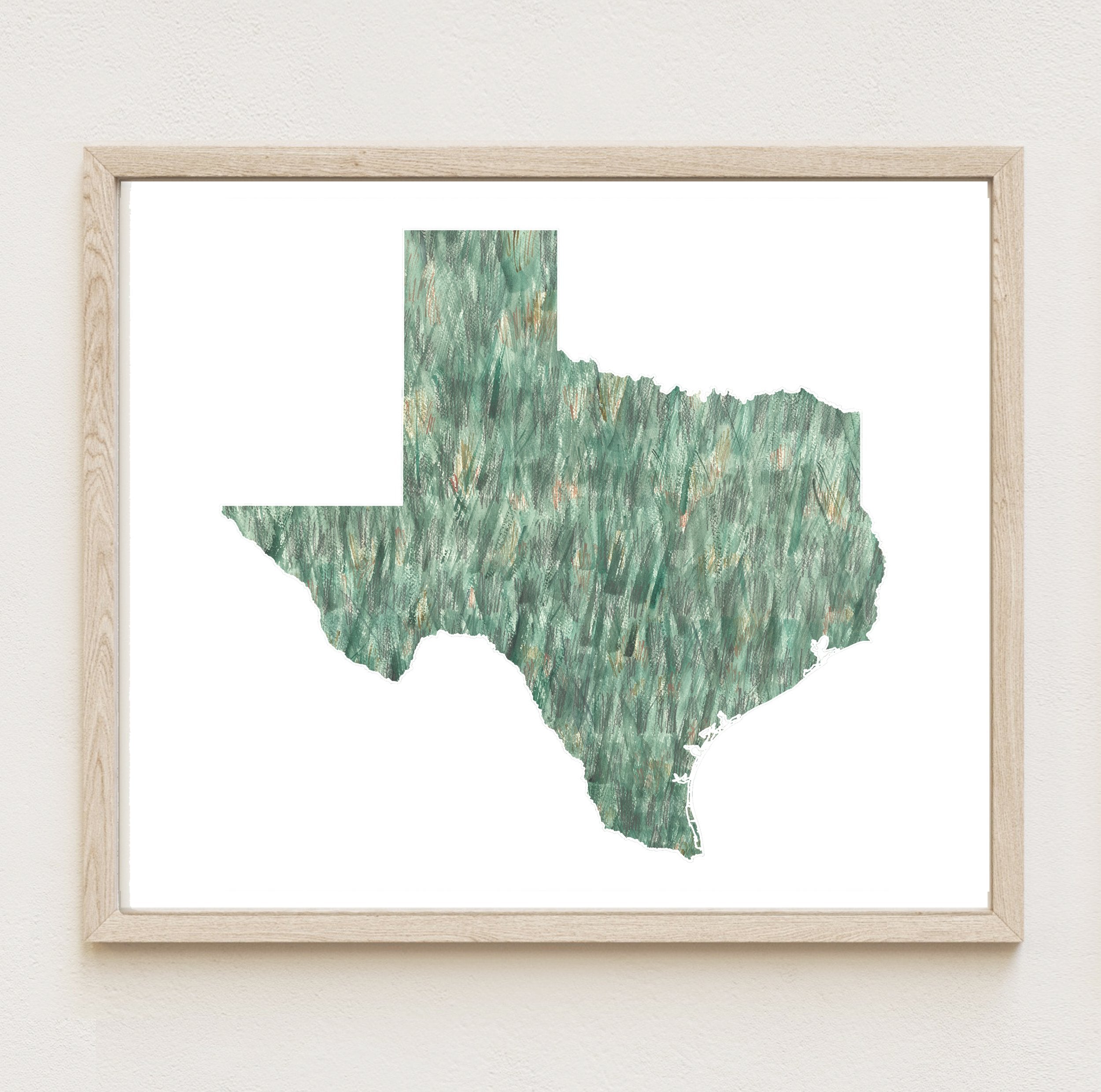 TEXAS State Map: PRINT