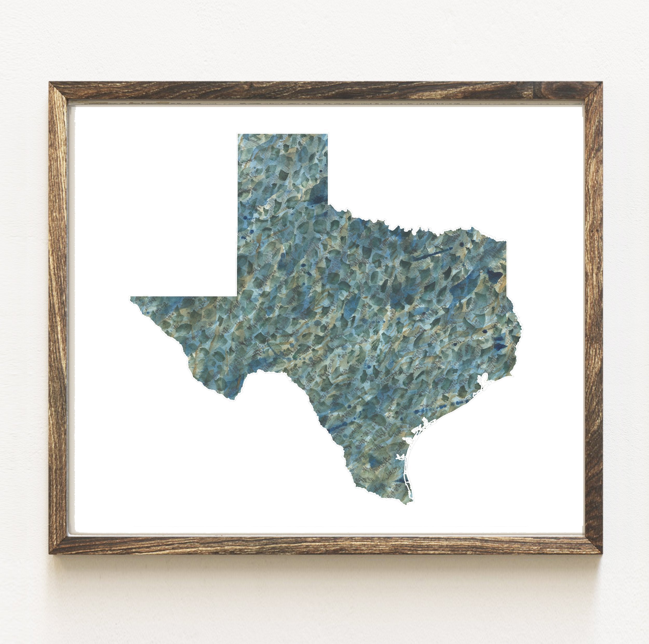 TEXAS State Map: PRINT