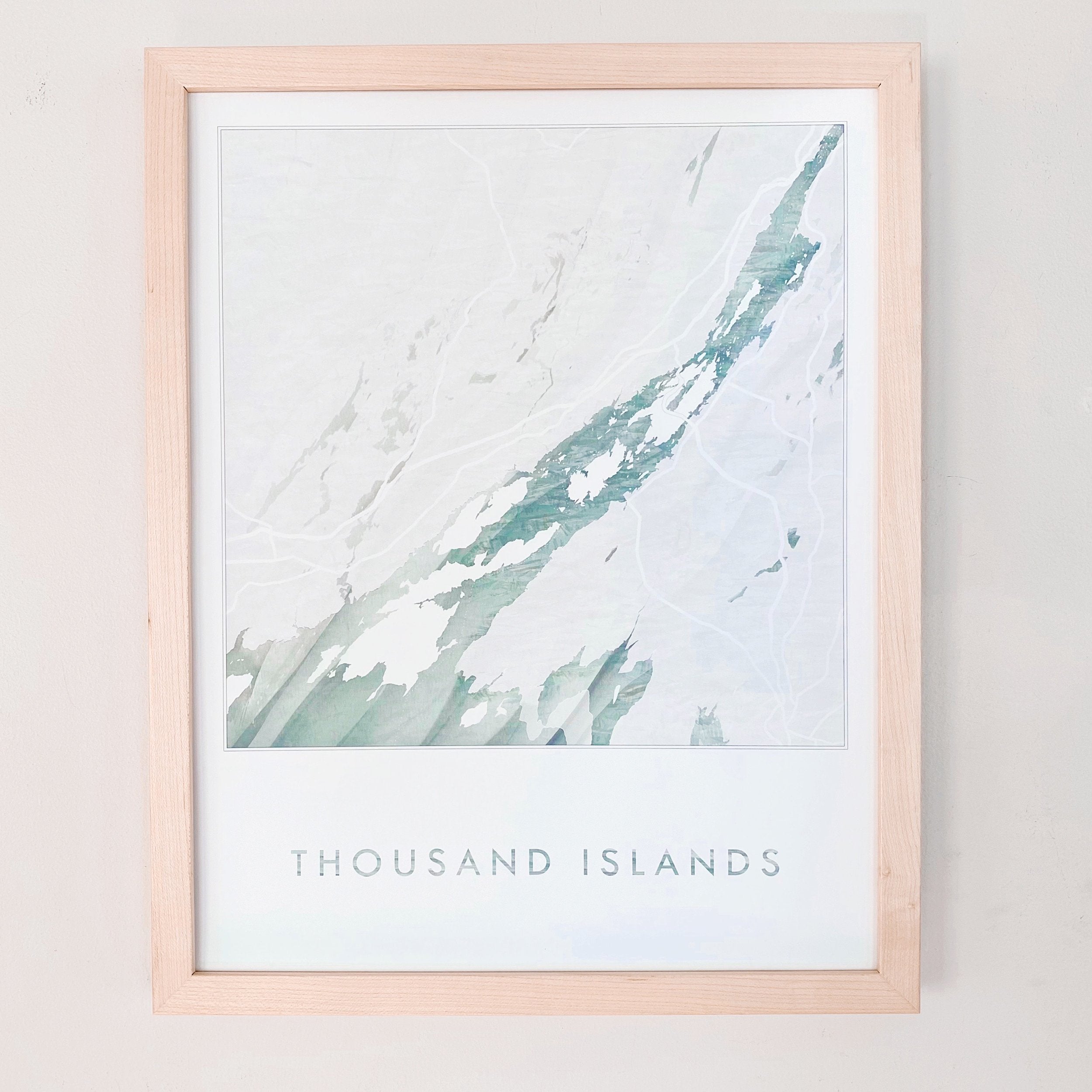 THOUSAND ISLANDS New York Map Watercolor Map: PRINT