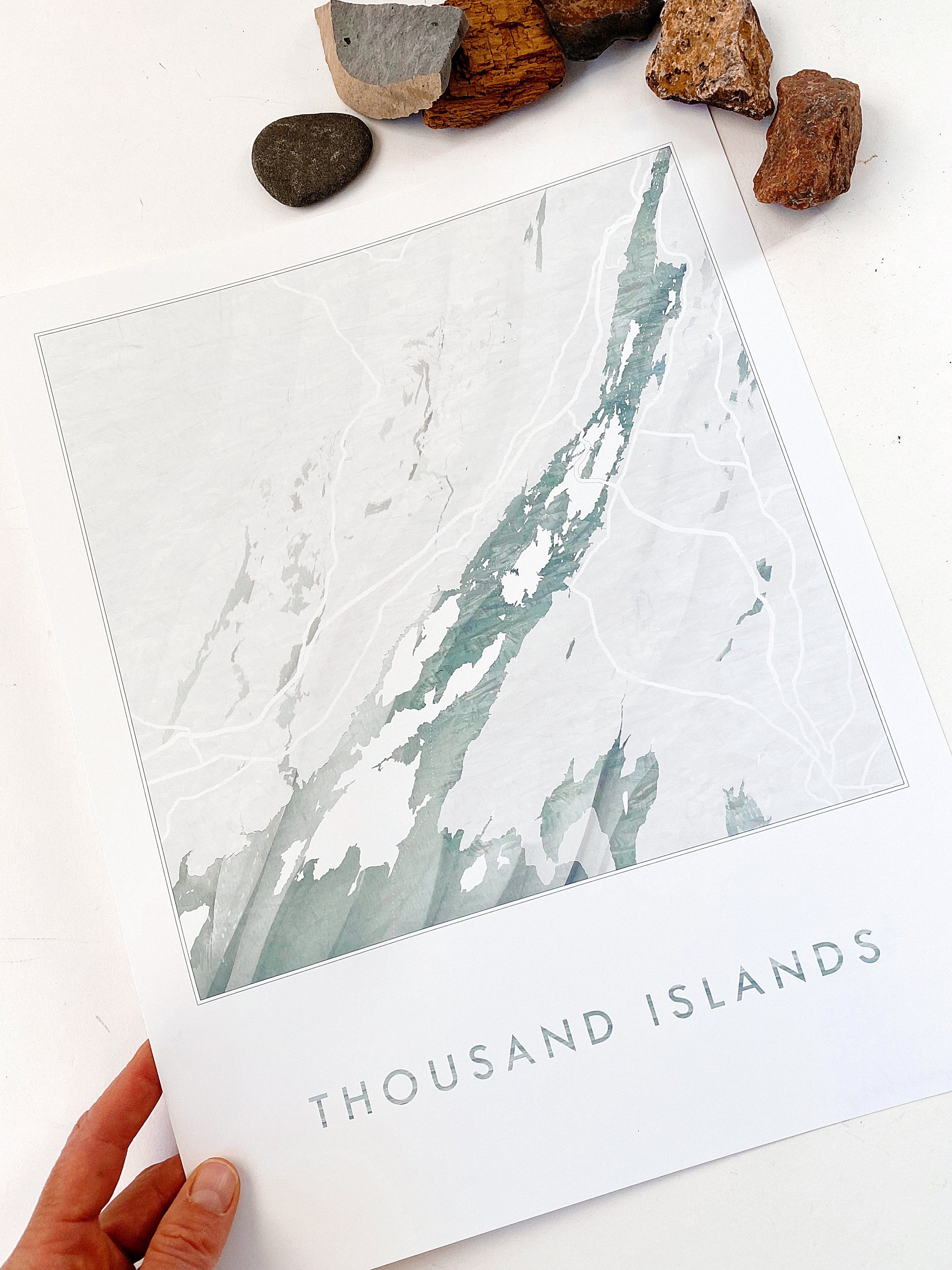 THOUSAND ISLANDS New York Map Watercolor Map: PRINT