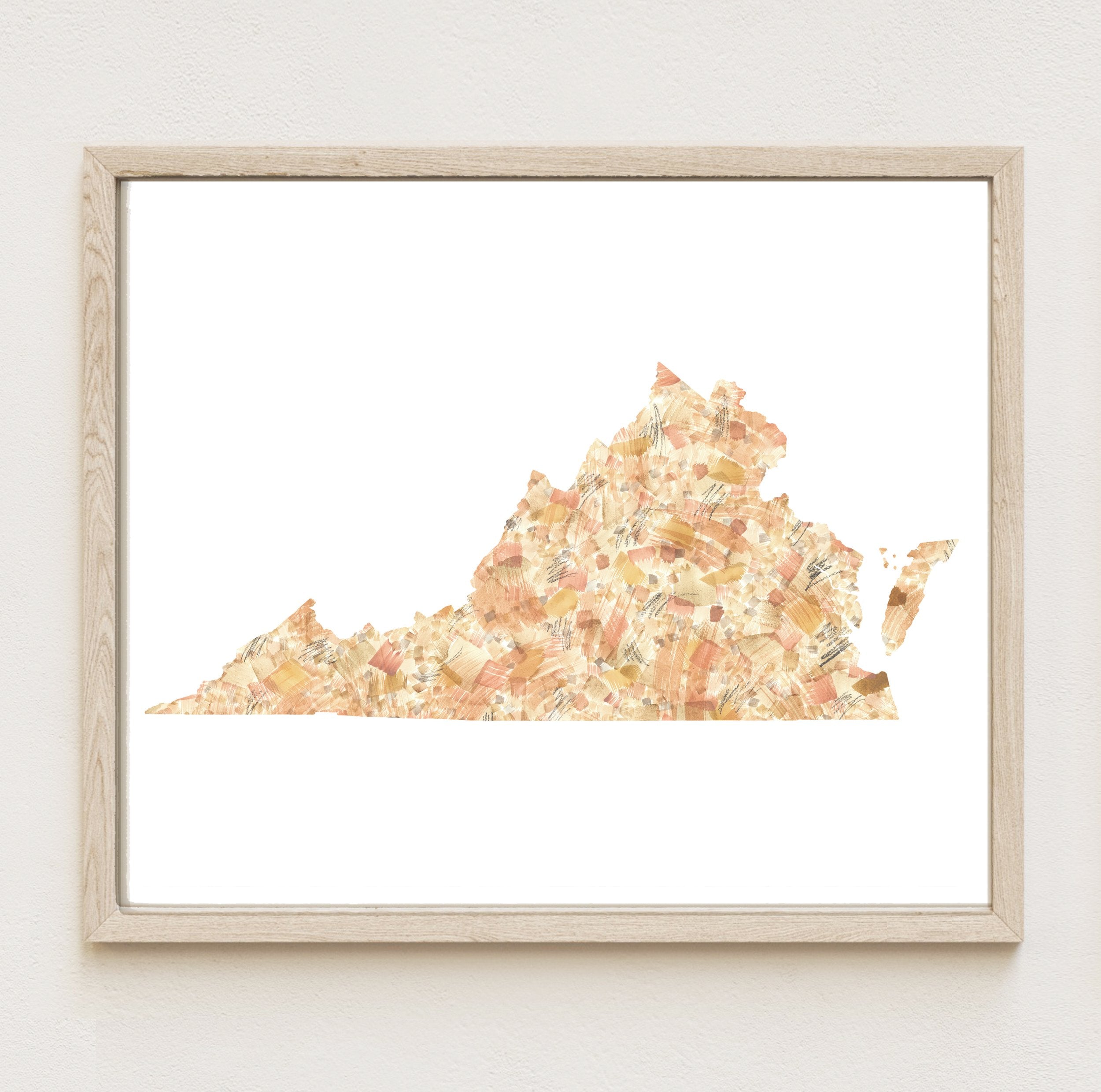 VIRGINIA State Map: PRINT