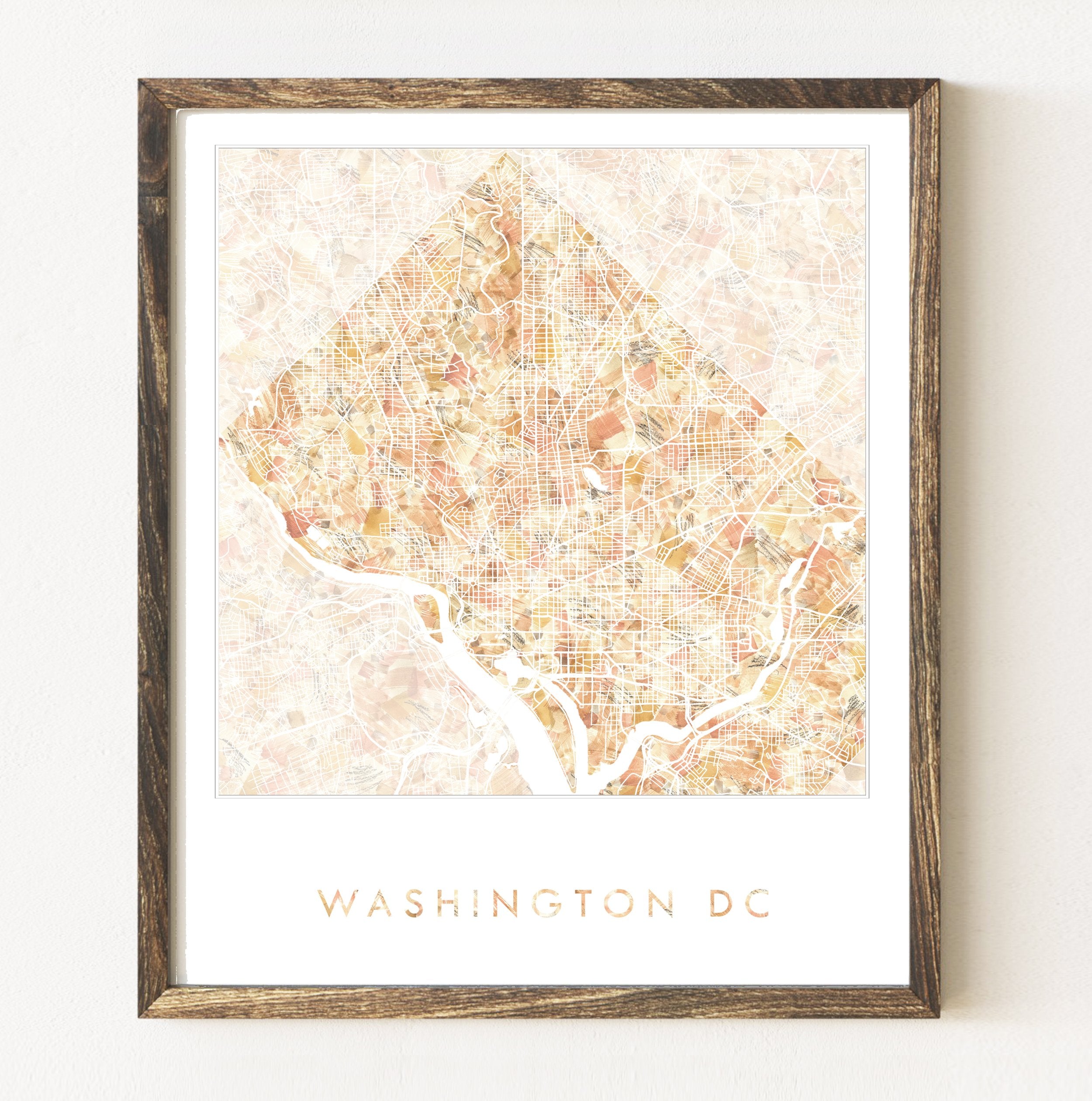 WASHINGTON DC Urban Fabrics City Map: PRINT