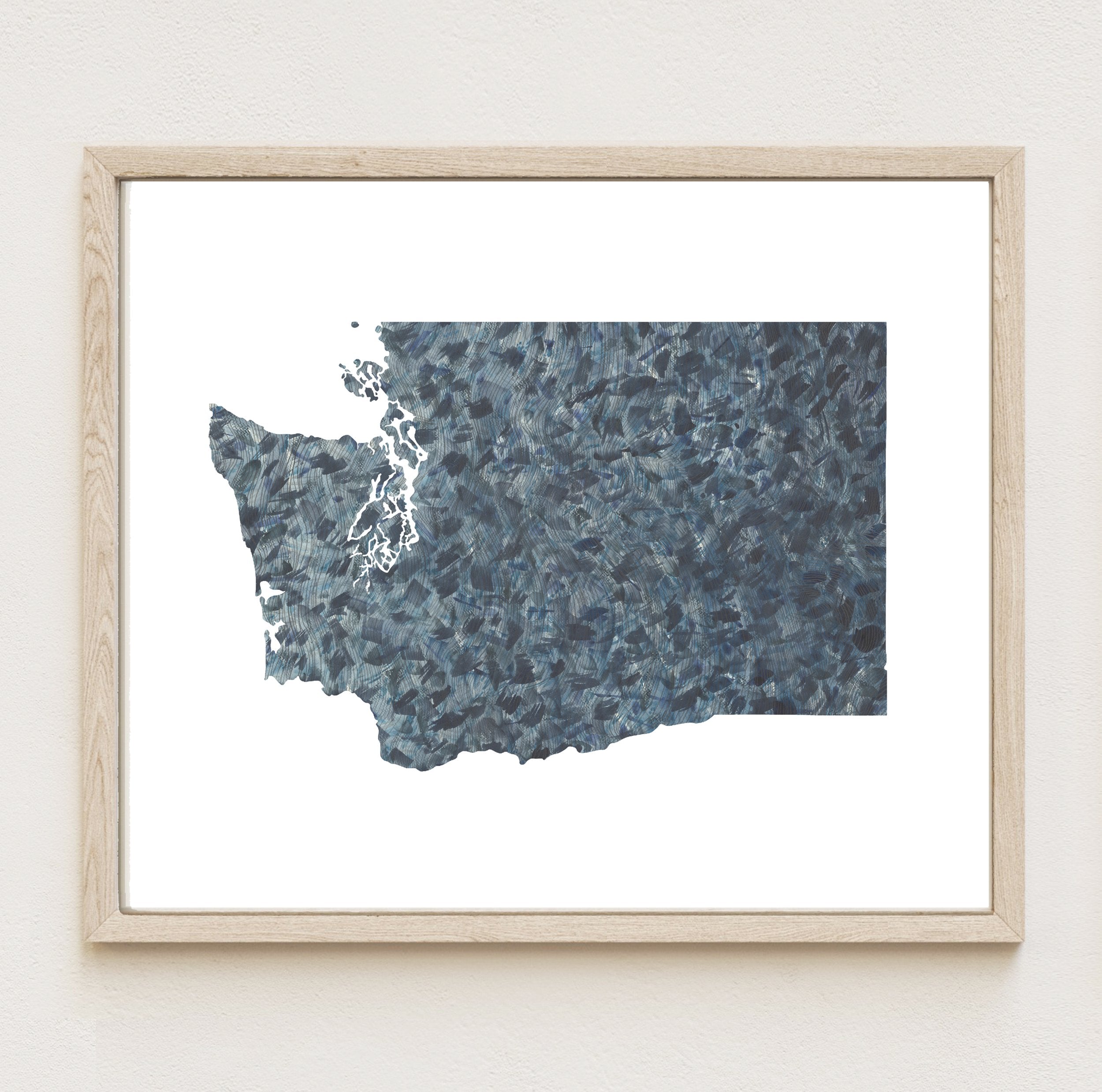 WASHINGTON State Map: PRINT