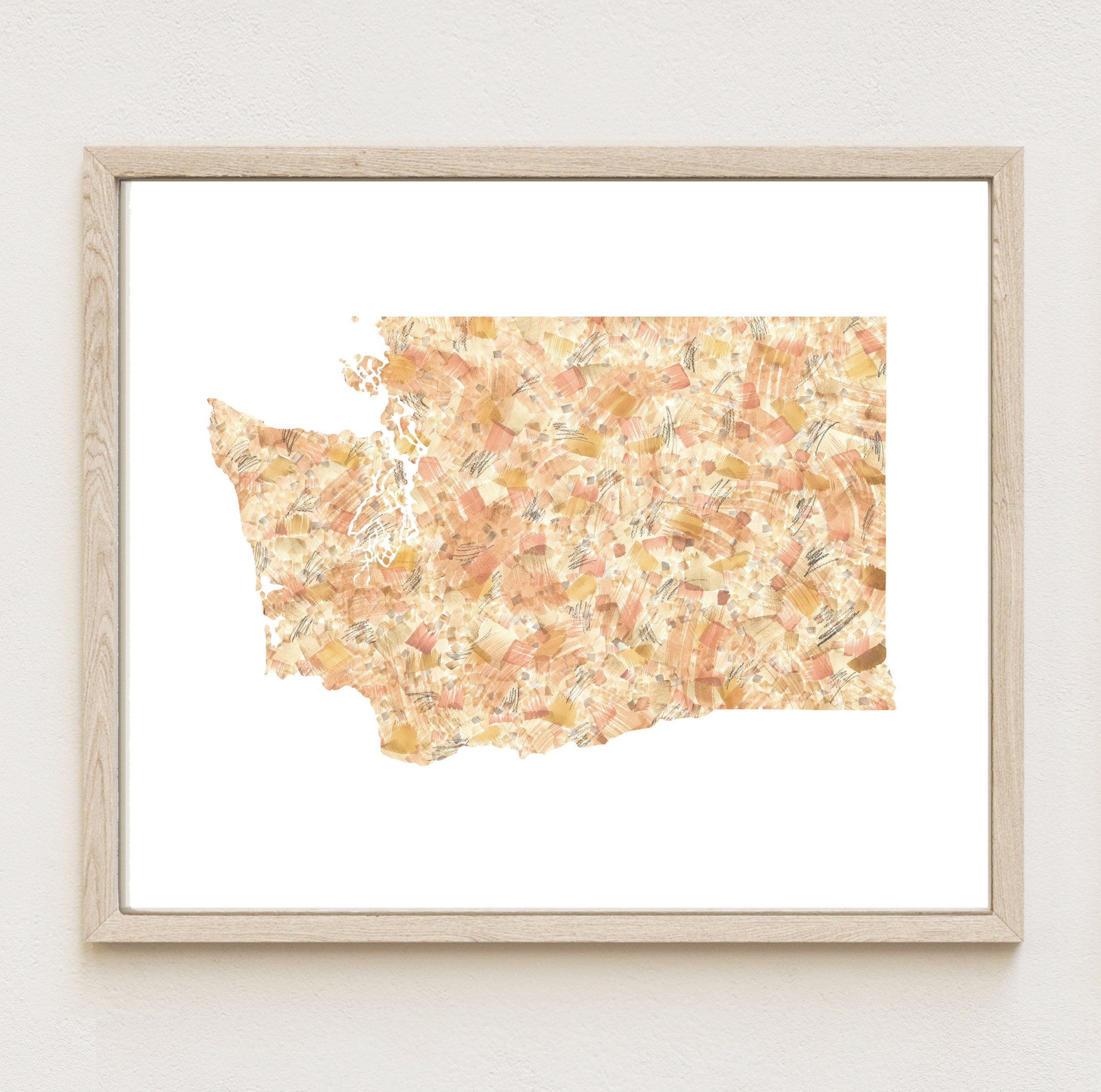 WASHINGTON State Map: PRINT