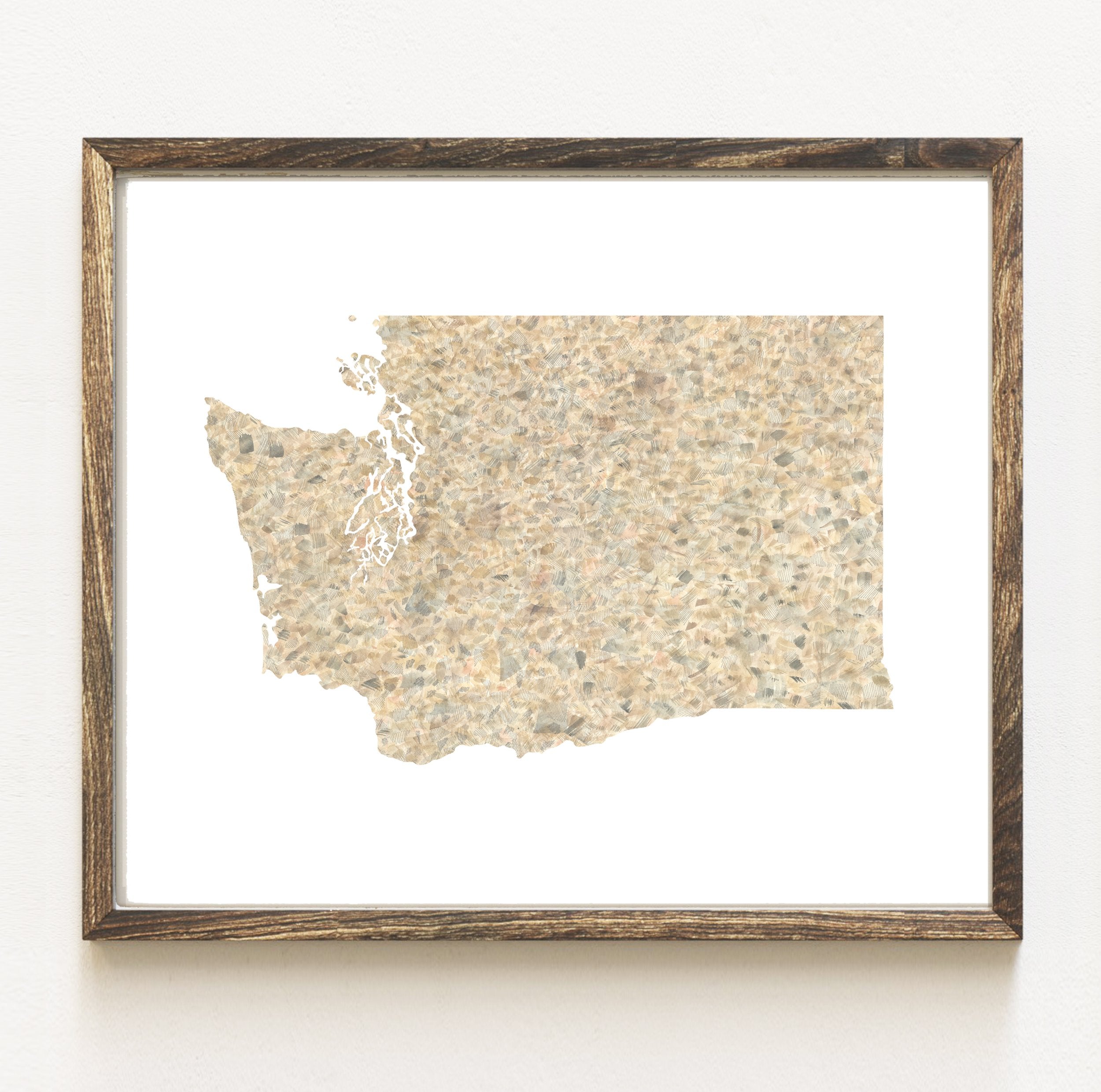 WASHINGTON State Map: PRINT