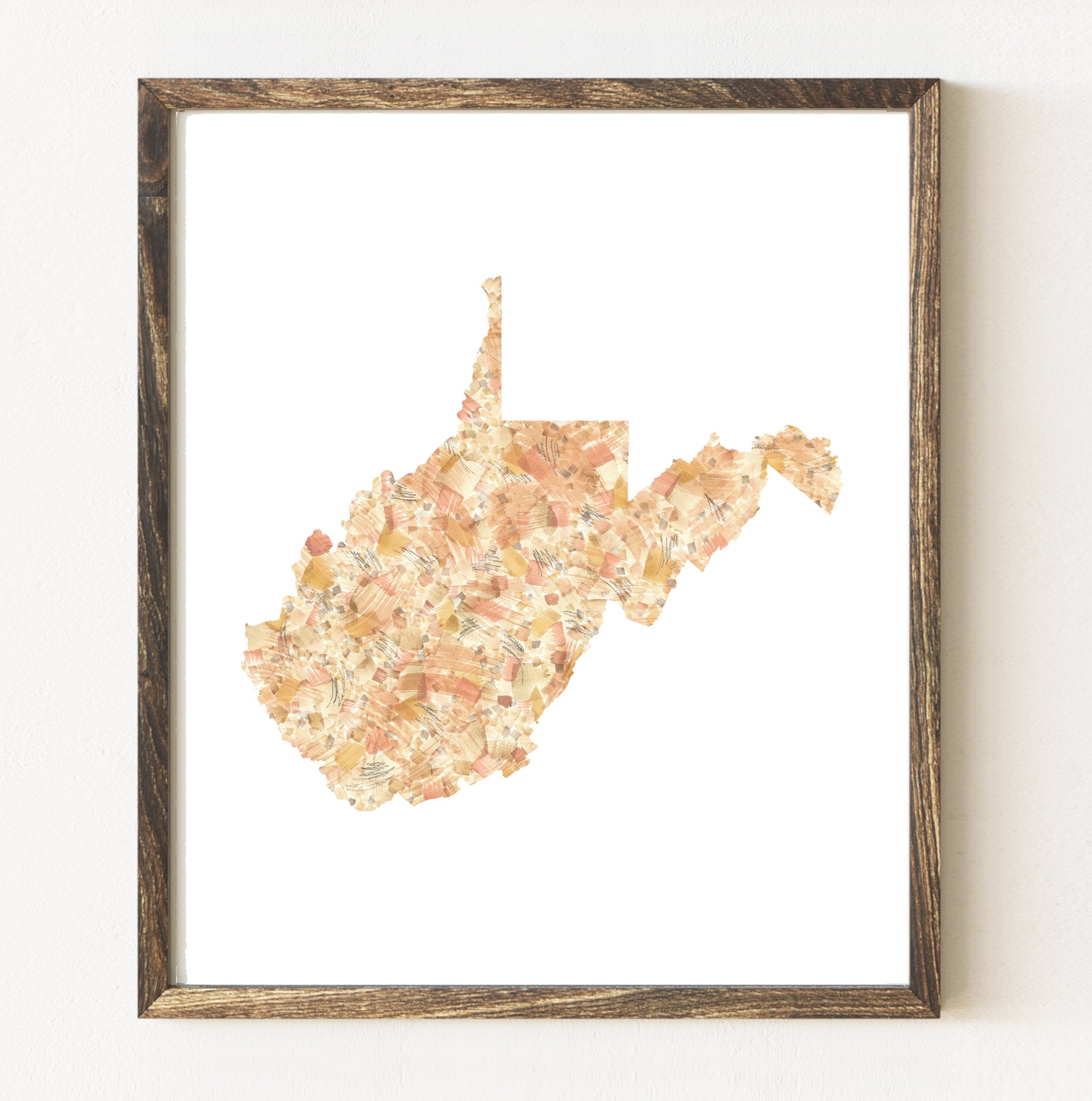 WEST VIRGINIA State Map: PRINT