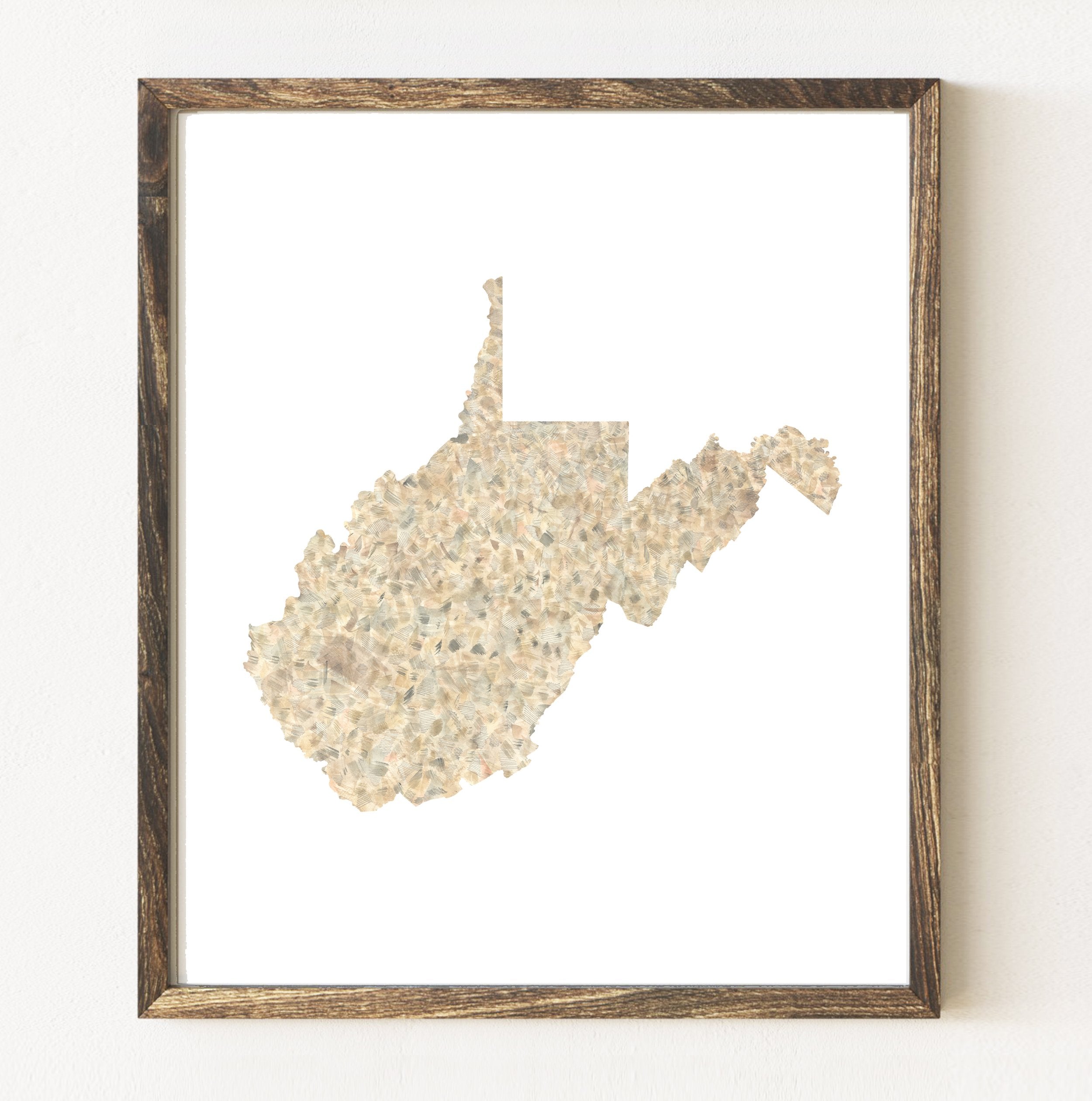 WEST VIRGINIA State Map: PRINT