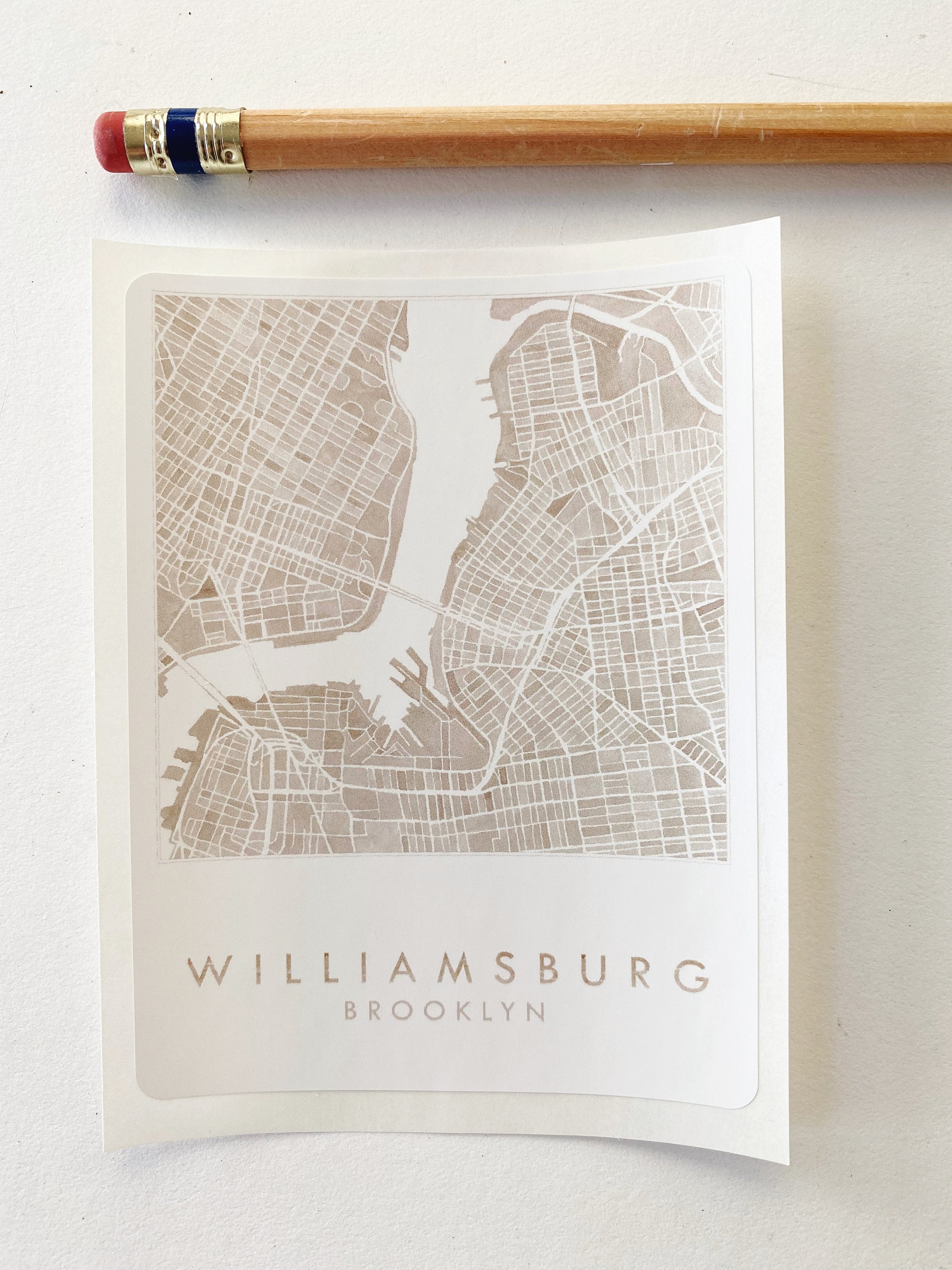 WILLIAMSBURG Brooklyn Map Sticker