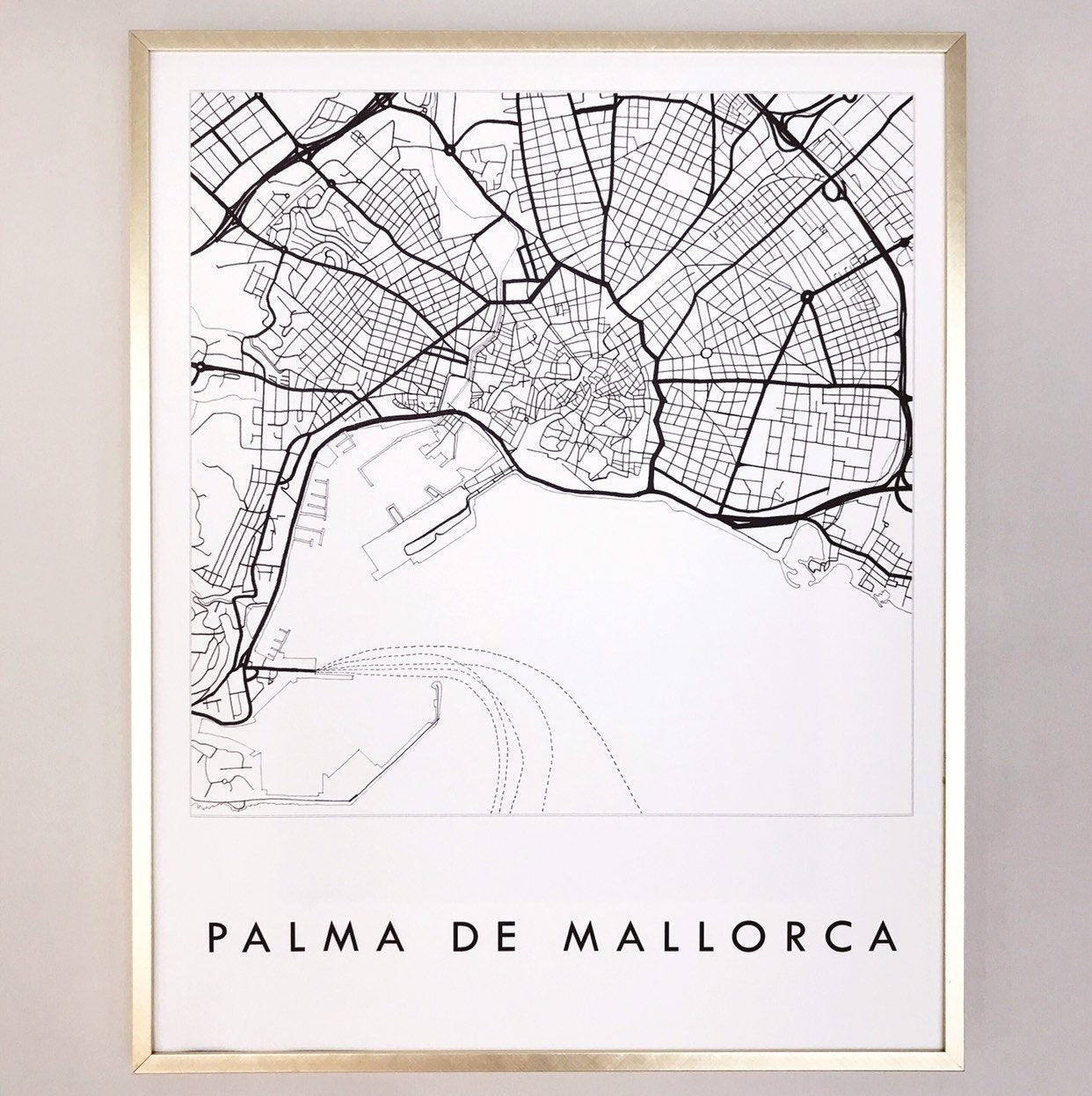 PALMA de MALLORCA City Lines Map: PRINT
