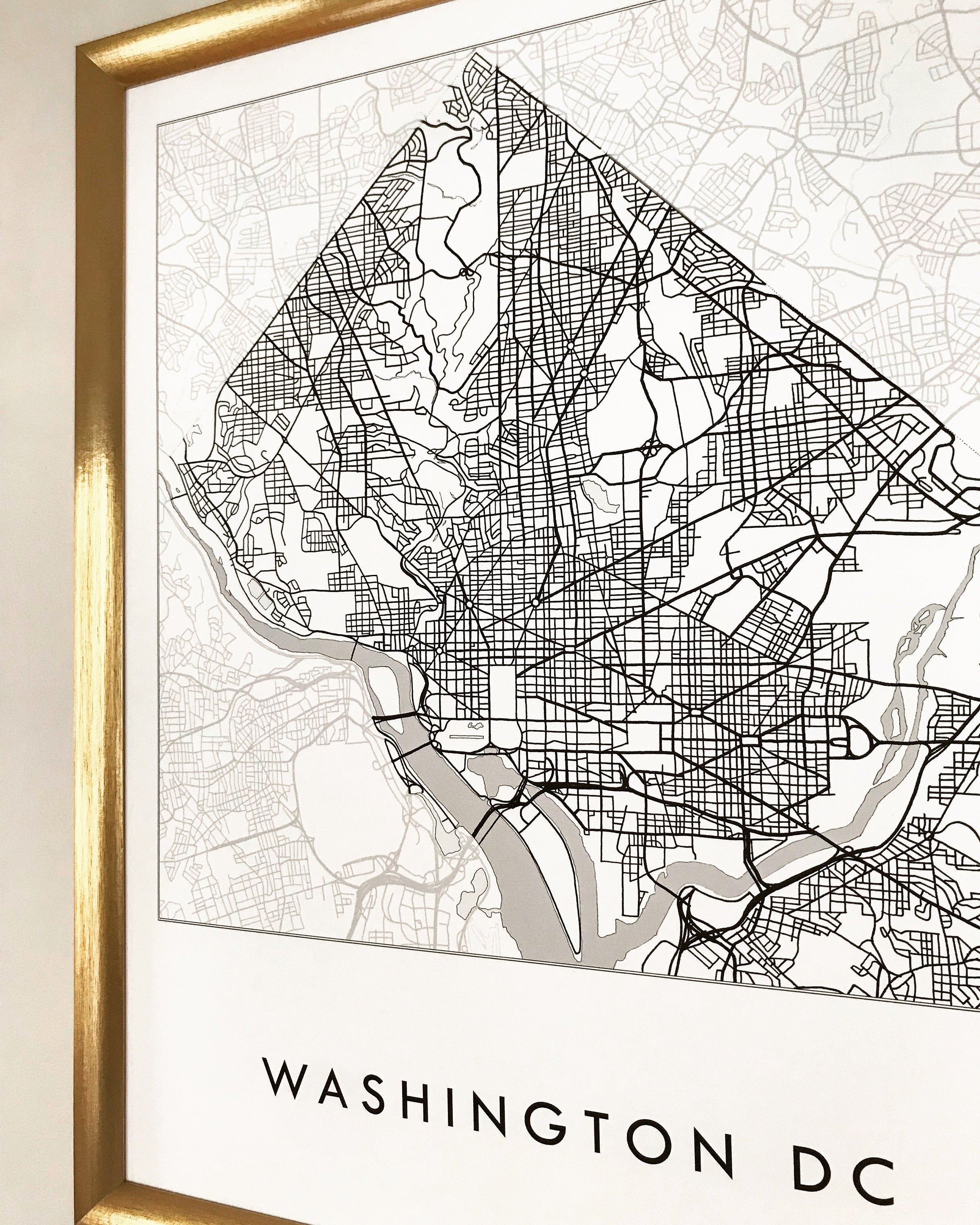 WASHINGTON DC City Lines Map: PRINT