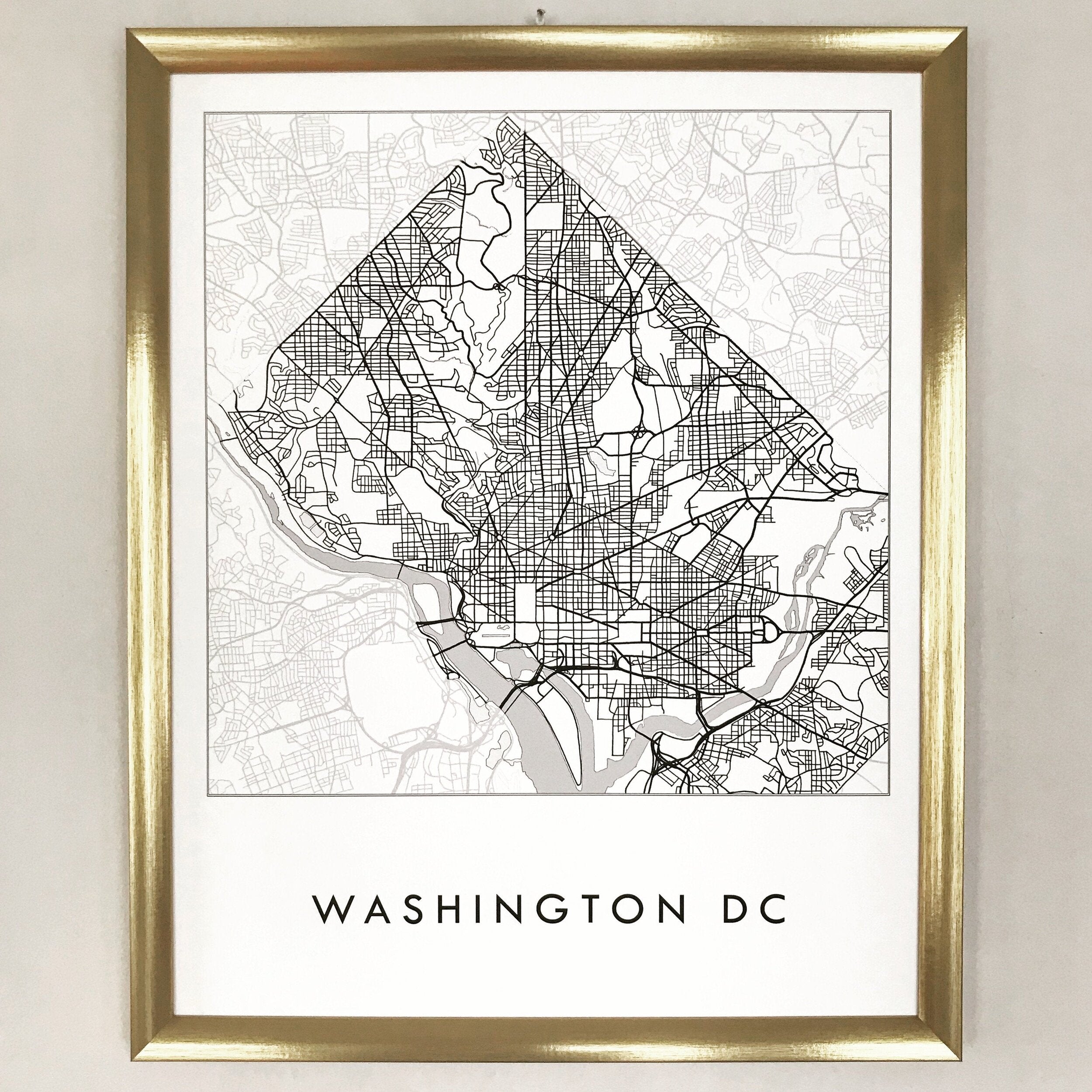 WASHINGTON DC City Lines Map: PRINT