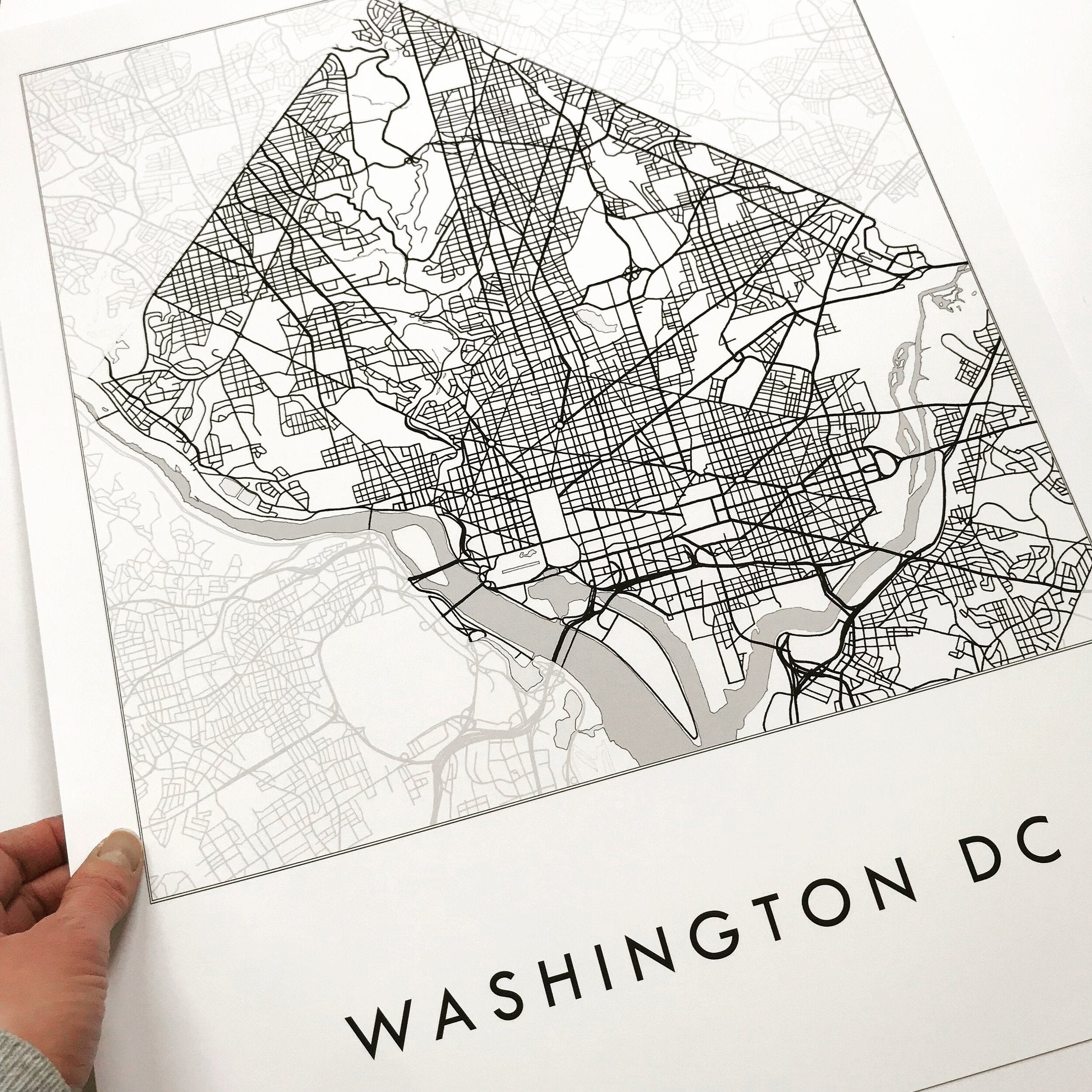 WASHINGTON DC City Lines Map: PRINT