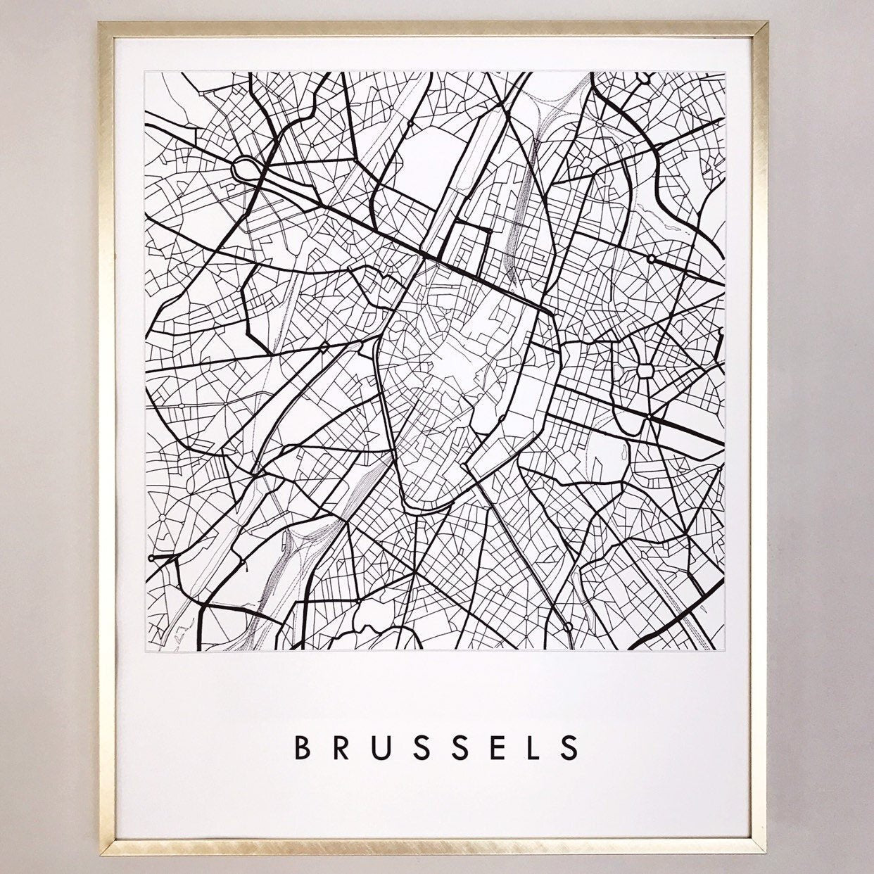 BRUSSELS City Line Map: PRINT