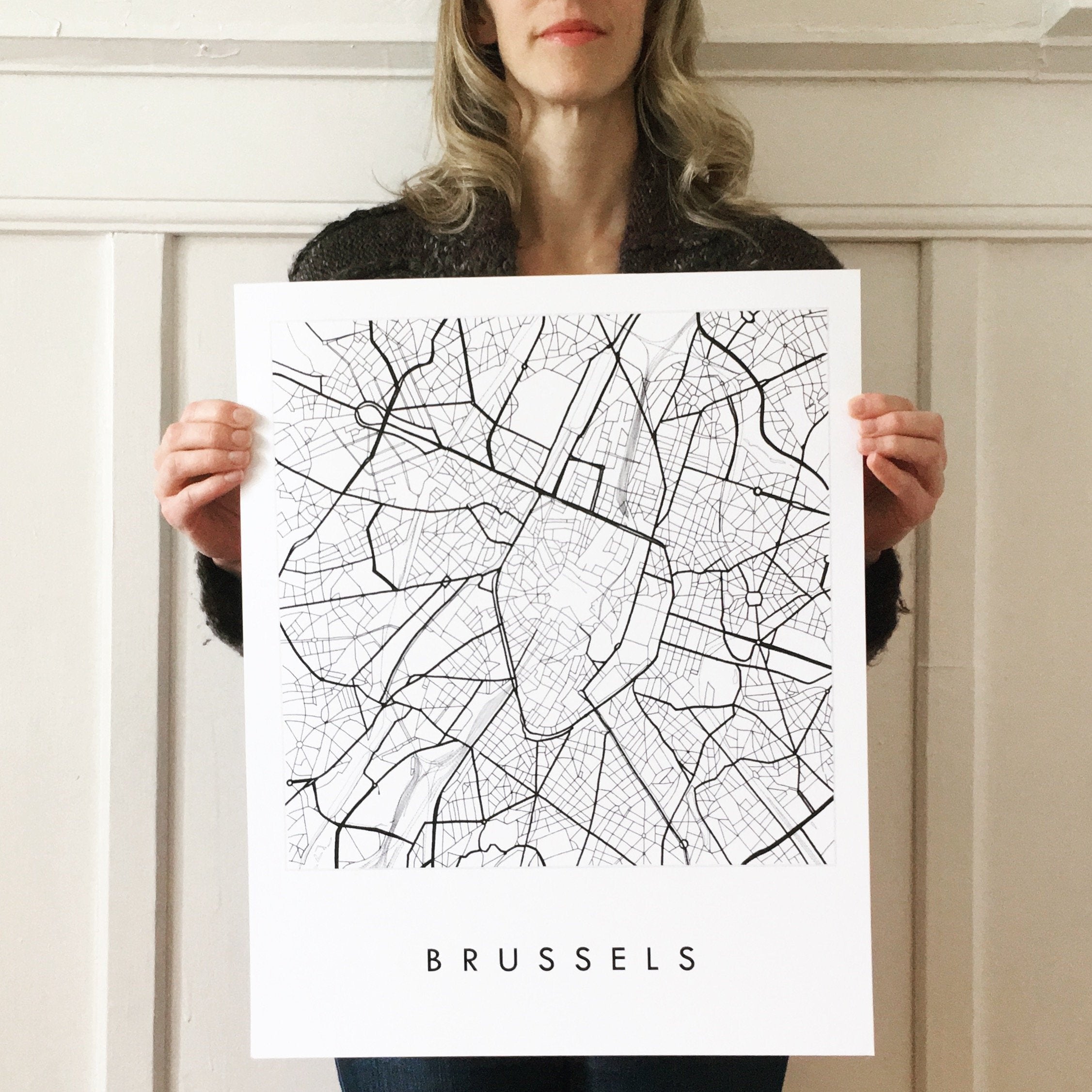 BRUSSELS City Line Map: PRINT
