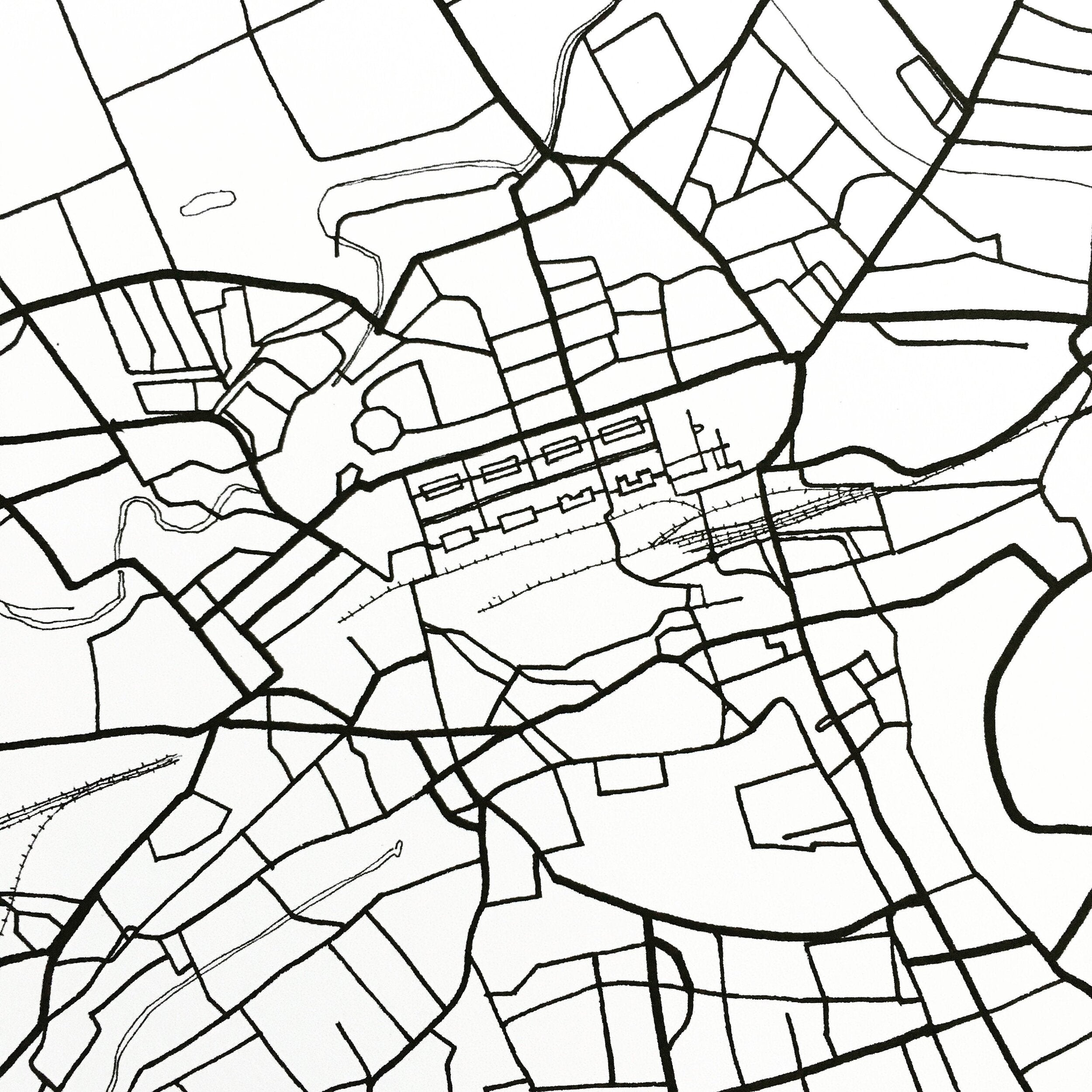 EDINBURGH City Lines Map: PRINT