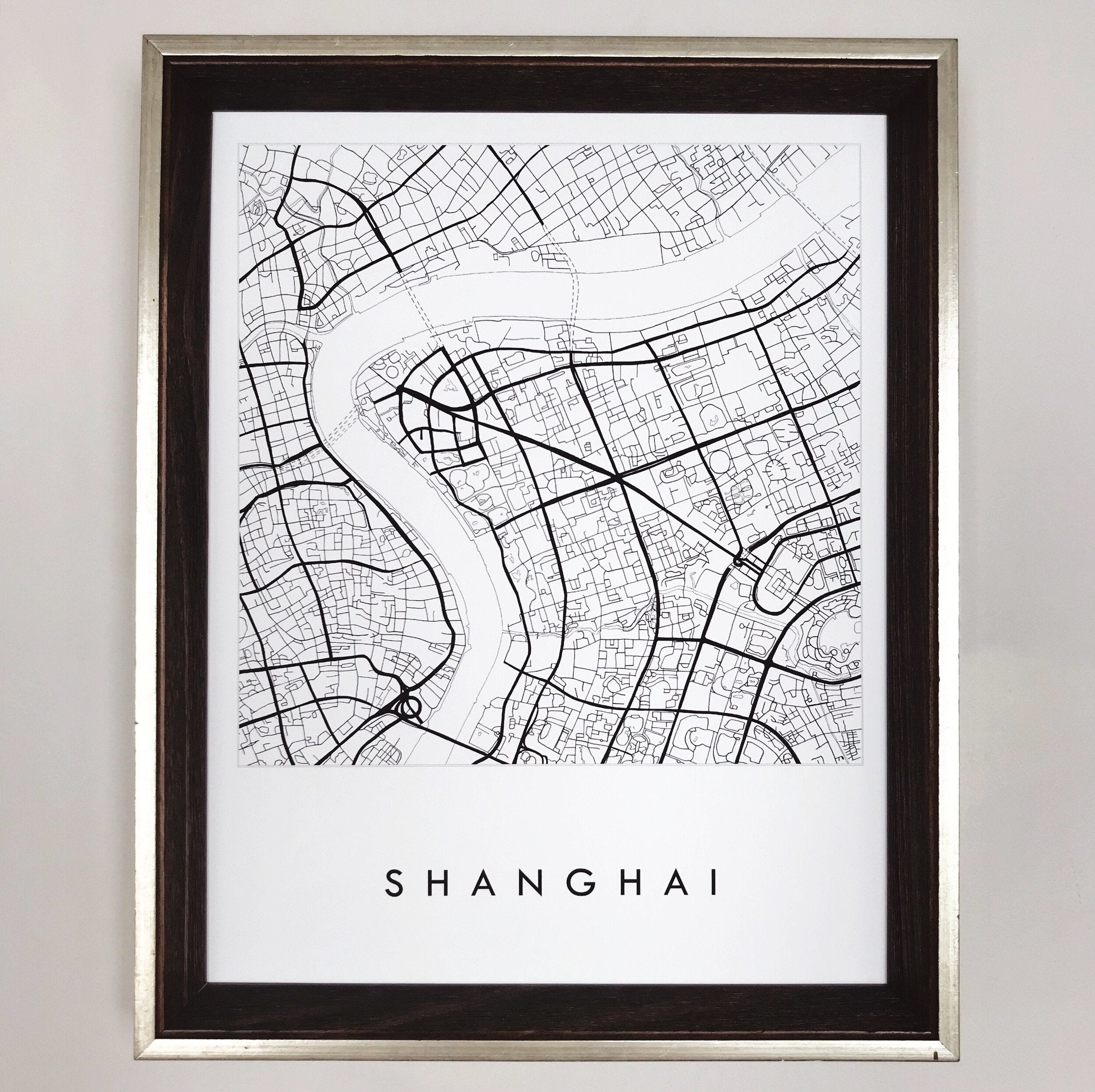 SHANGHAI City Lines Map: PRINT