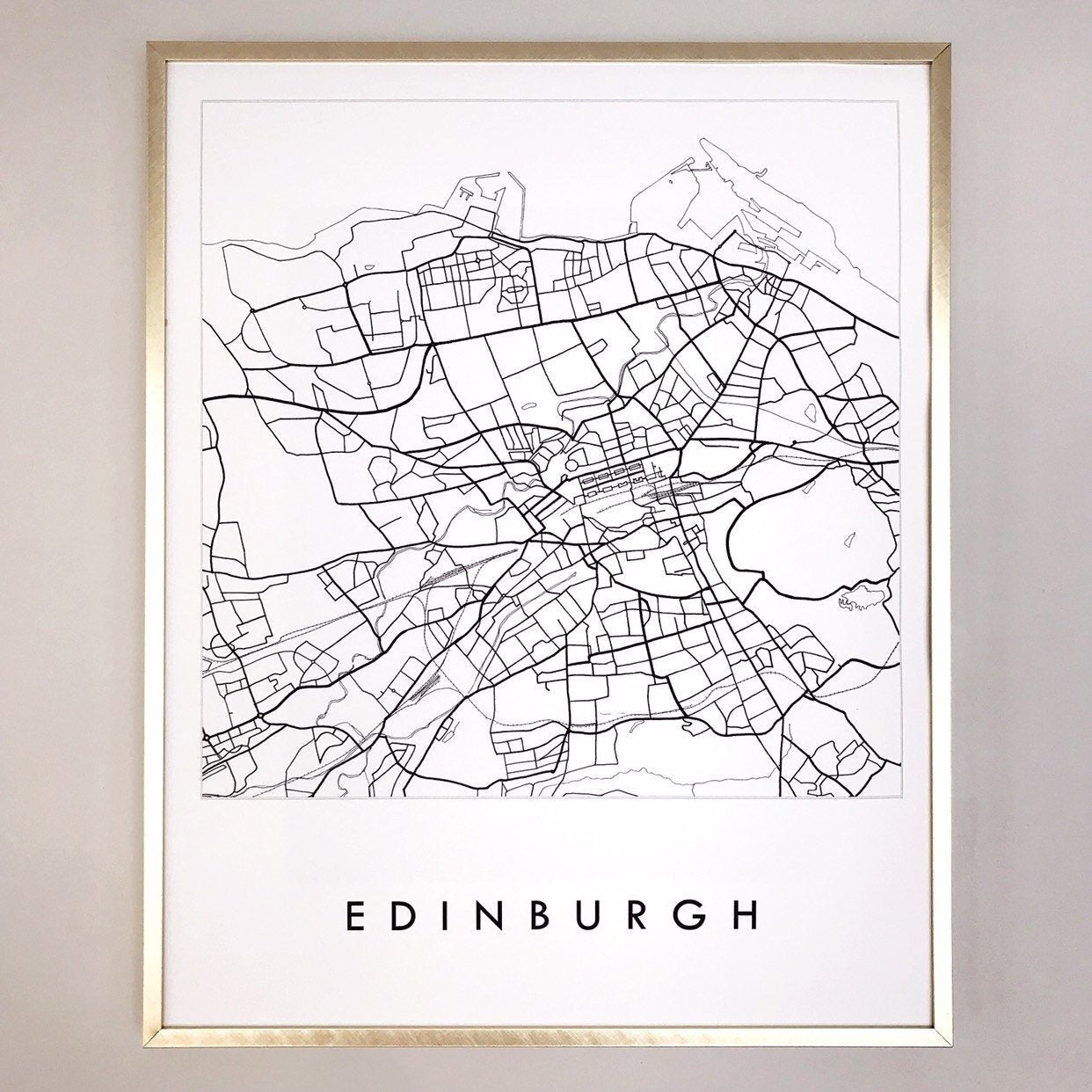 EDINBURGH City Lines Map: PRINT