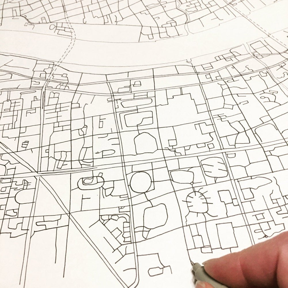 SHANGHAI City Lines Map: PRINT