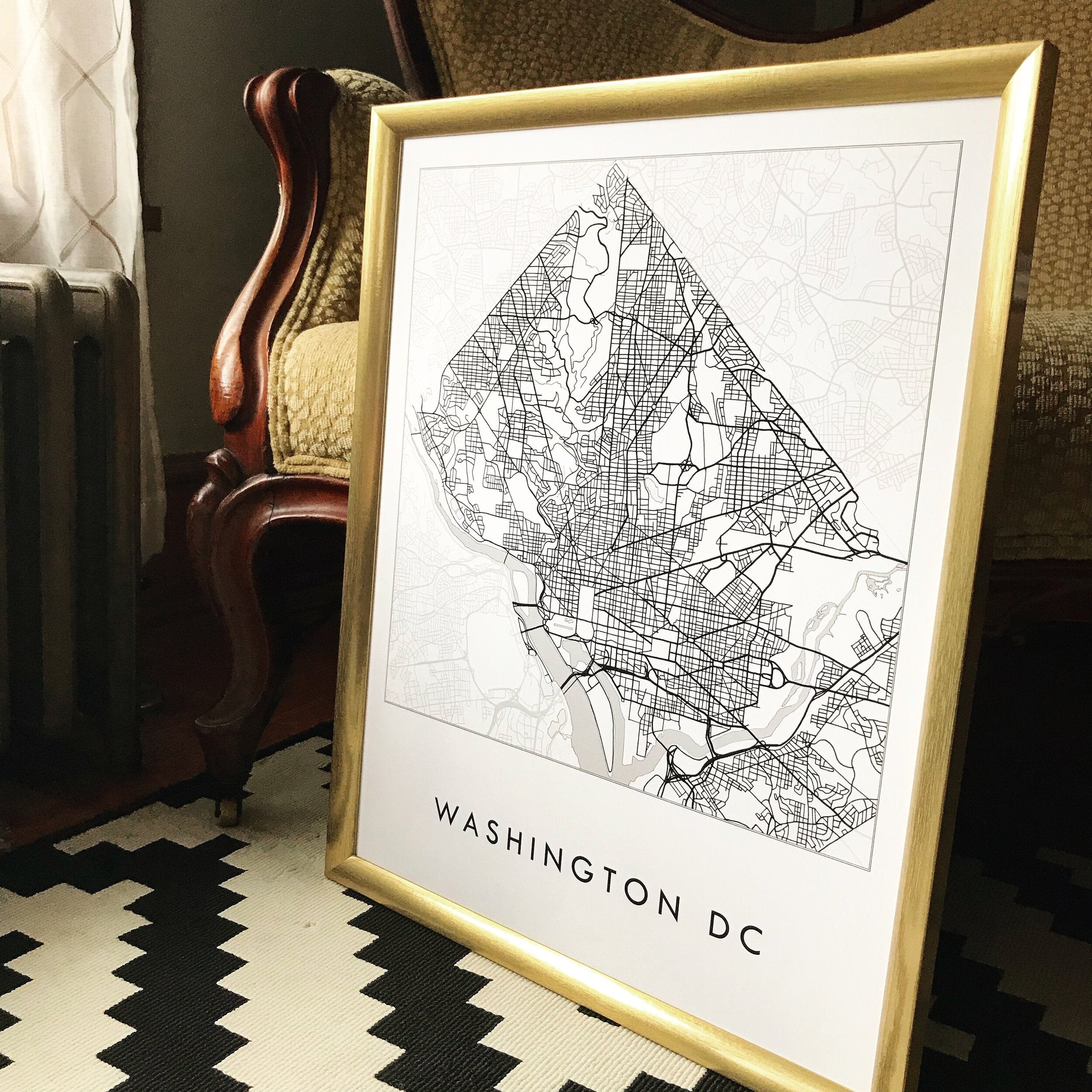 WASHINGTON DC City Lines Map: PRINT